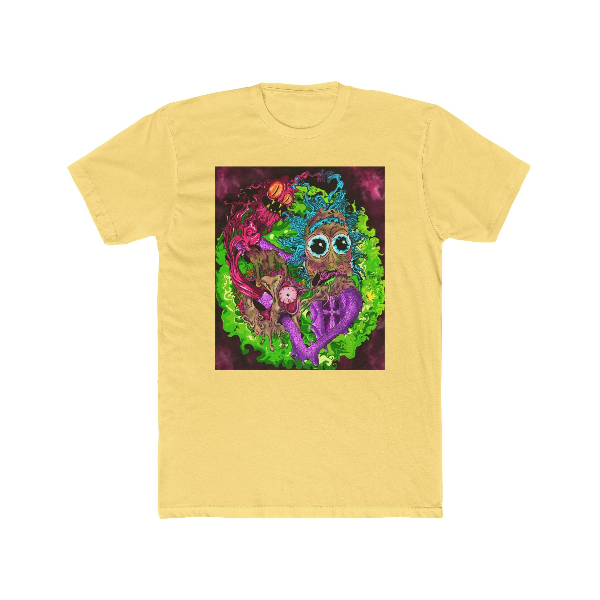 Rick and Morty Colorful Cartoon-Themed Unisex Cotton Crew Tee - Perfect for Casual Wear, Gifts, Festivals, Art Lovers, Everyday Comfort!