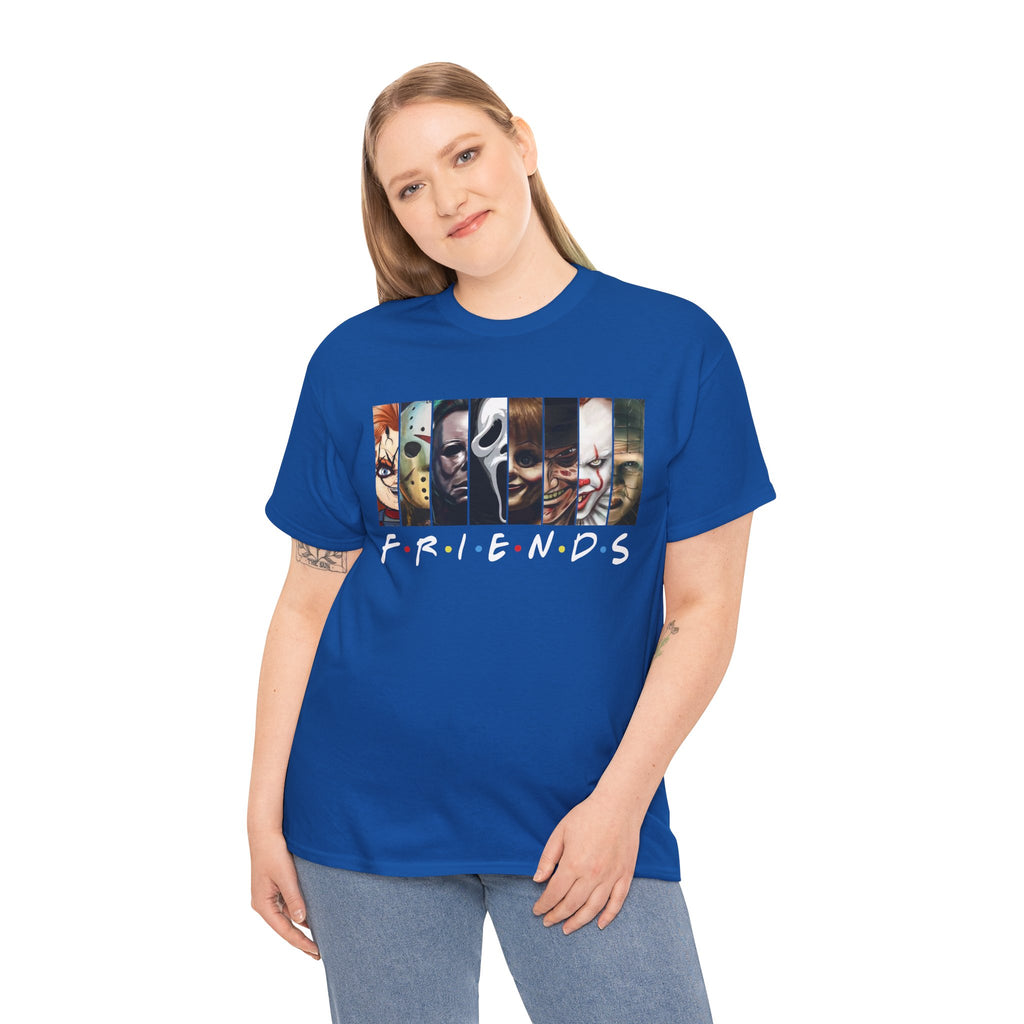 Horror Movie Friends Tee, Unisex Graphic T-Shirt, Halloween Shirt, Movie Lover Gift, Casual Wear, Unique Design