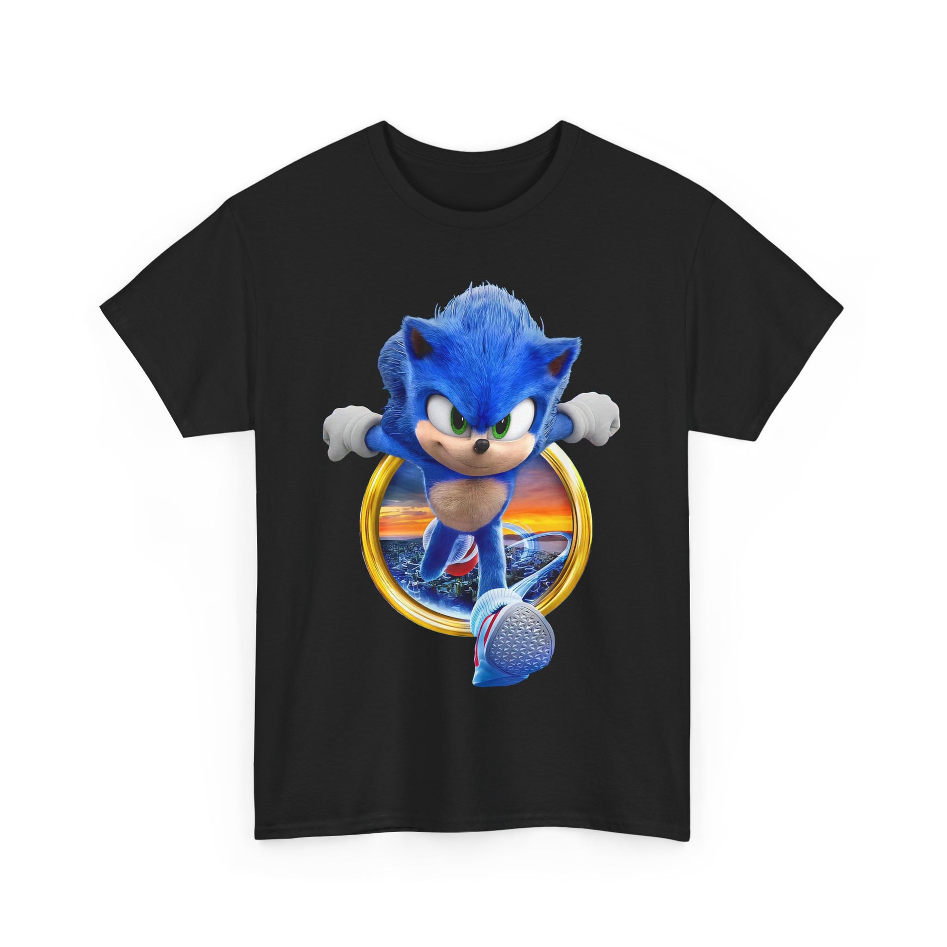 Sonic Adventure Unisex Cotton Tee, Retro Gaming Shirt, Casual T-Shirt, Gift for Gamers, Video Game Merchandise
