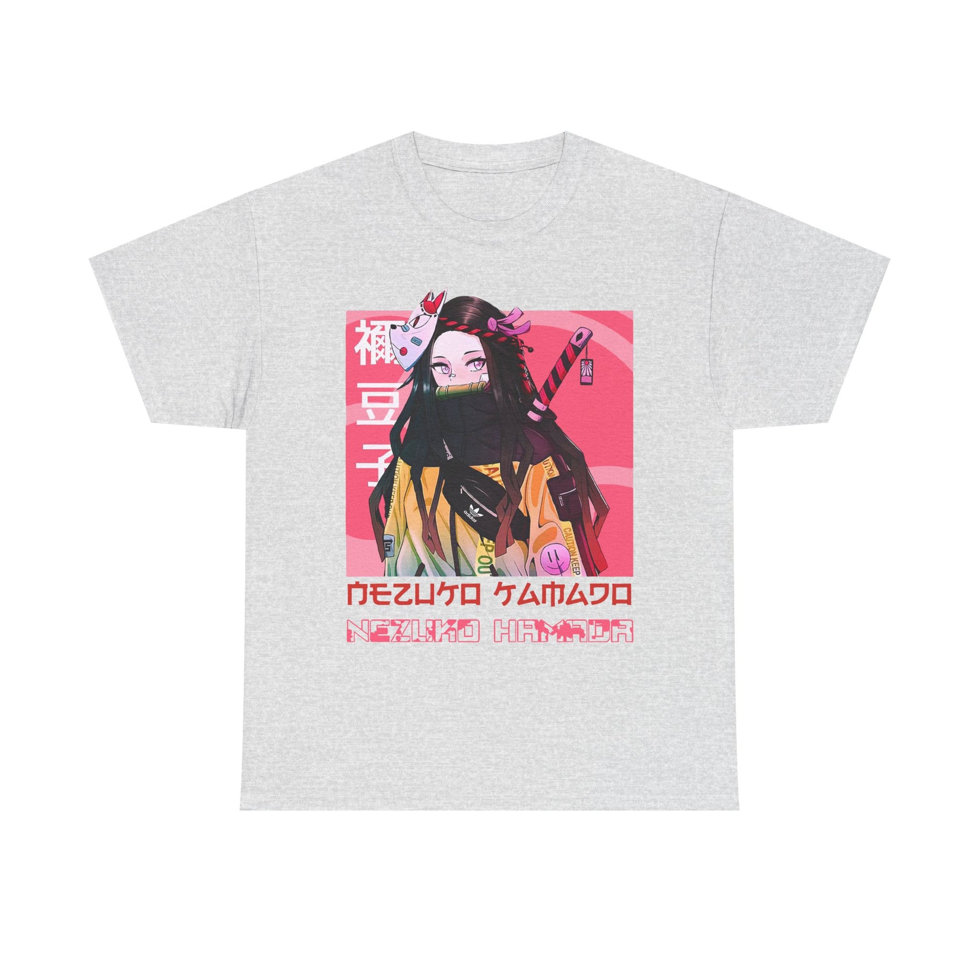 Nezuko Anime Art Unisex Heavy Cotton Tee, Manga-inspired T-shirt, Gift for Anime Lovers, Cosplay Apparel, Streetwear Top, Casual Wear