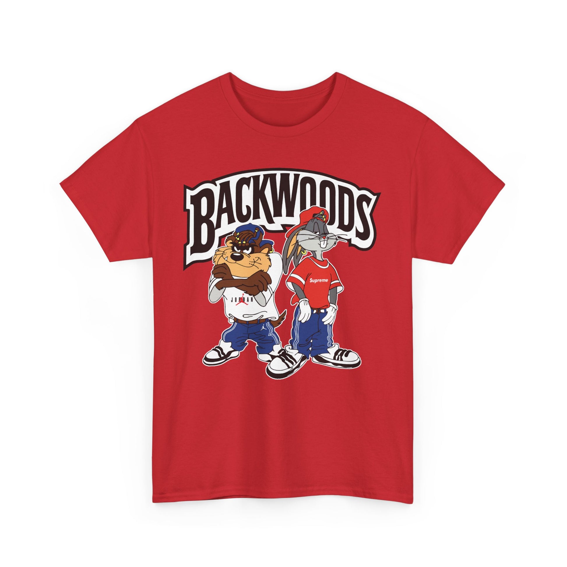 Cool Cartoon Graphic Tee, Unisex Heavy Cotton Tee, Streetwear Style, Casual Outfit, Gift for Friends, Summer Fashion, Backwoods Design