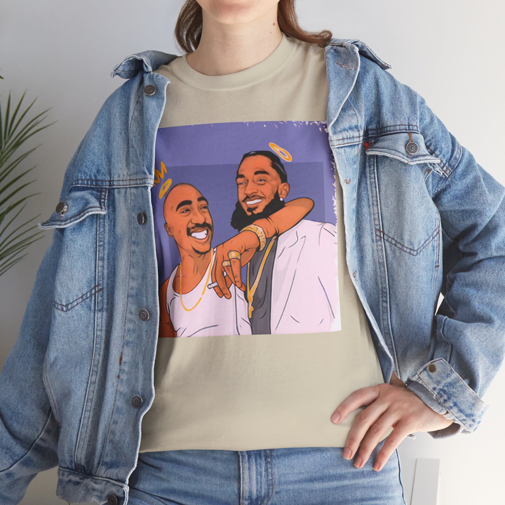 Kobe Nipsey Unisex Heavy Cotton Tee with Fun Graphic Design, Casual Wear, Street Style, Hip Hop Fashion, Gift for Music Lovers, Comfortable Tee