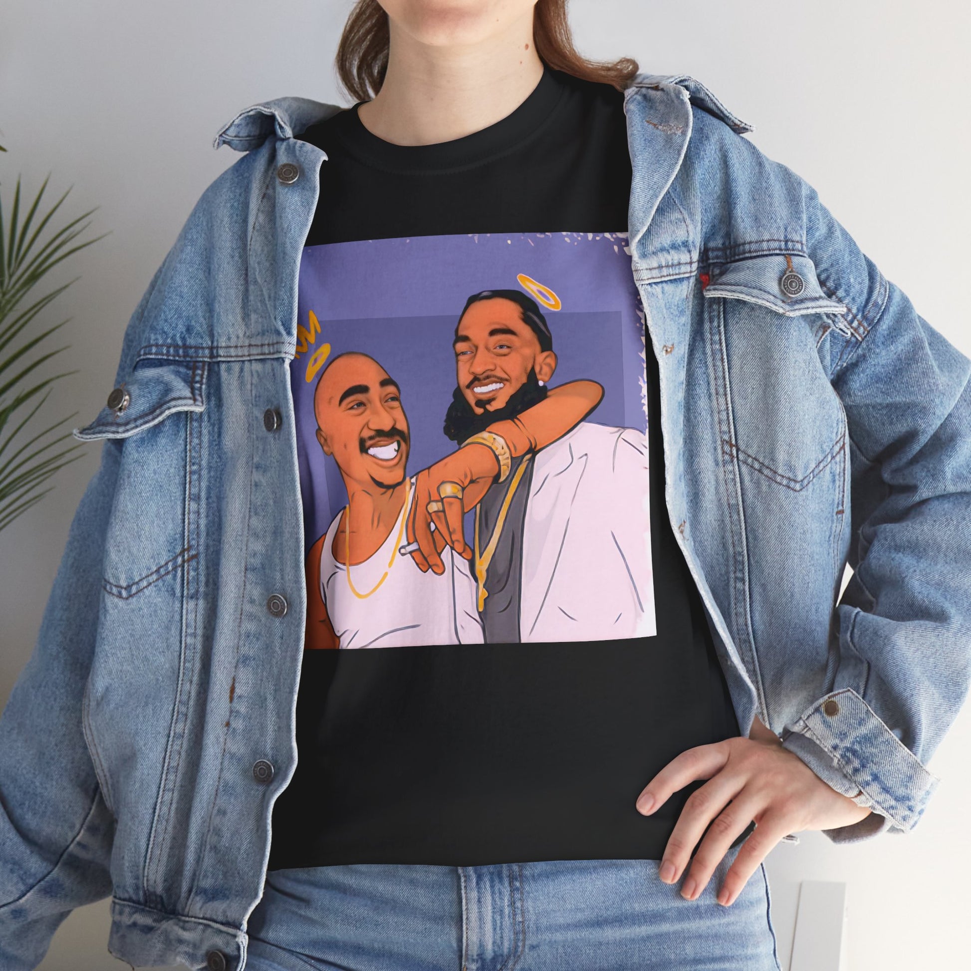 Kobe Nipsey Unisex Heavy Cotton Tee with Fun Graphic Design, Casual Wear, Street Style, Hip Hop Fashion, Gift for Music Lovers, Comfortable Tee