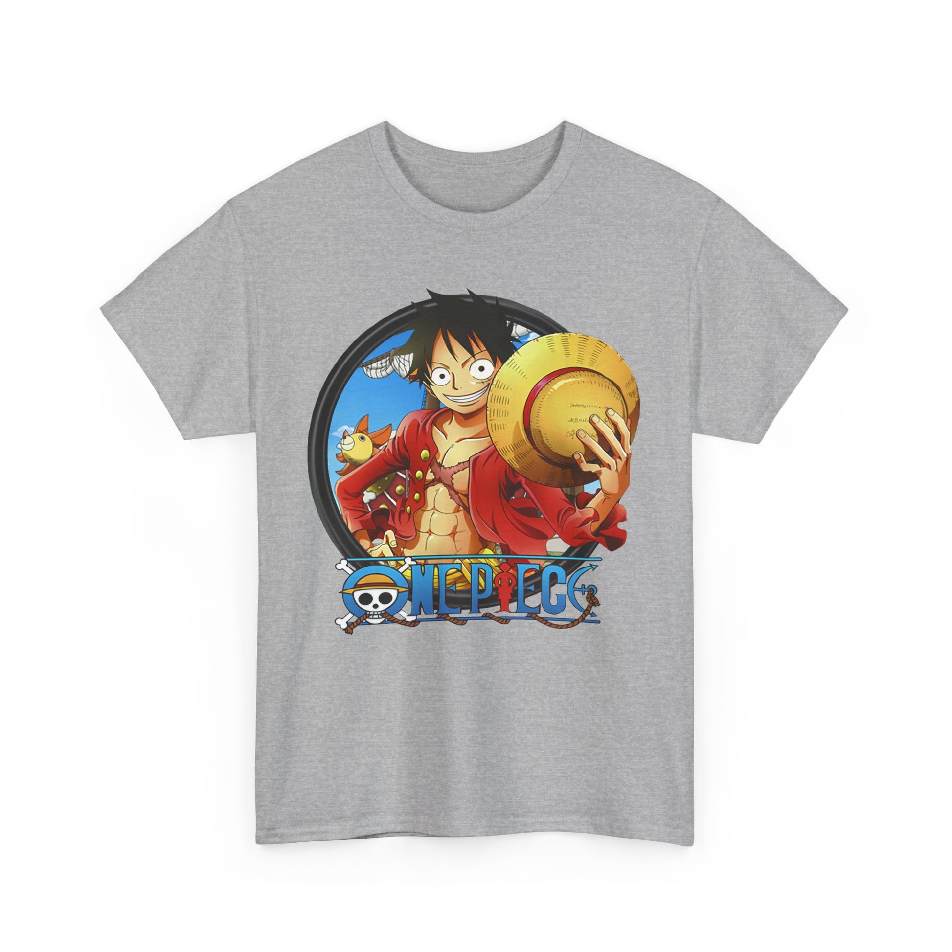 One Piece Unisex Heavy Cotton Tee, Anime Shirt, Gift for Fans, Casual Wear, Summer T-Shirt, Streetwear