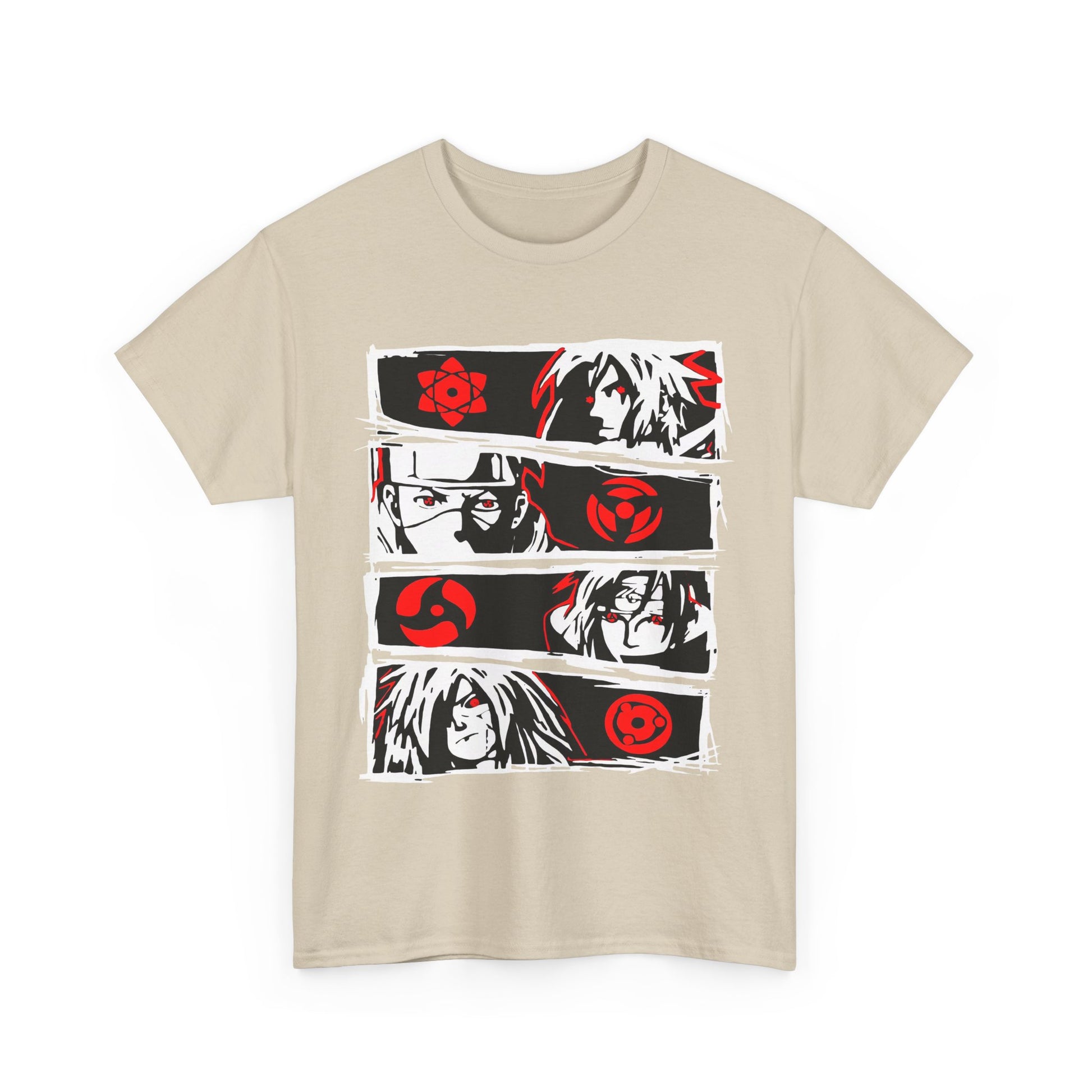 Naruto Anime-Inspired Unisex Heavy Cotton Tee, Graphic Tee for Fans, Cool Casual Wear, Collector's Edition, Gift for Anime Lovers, Streetwear