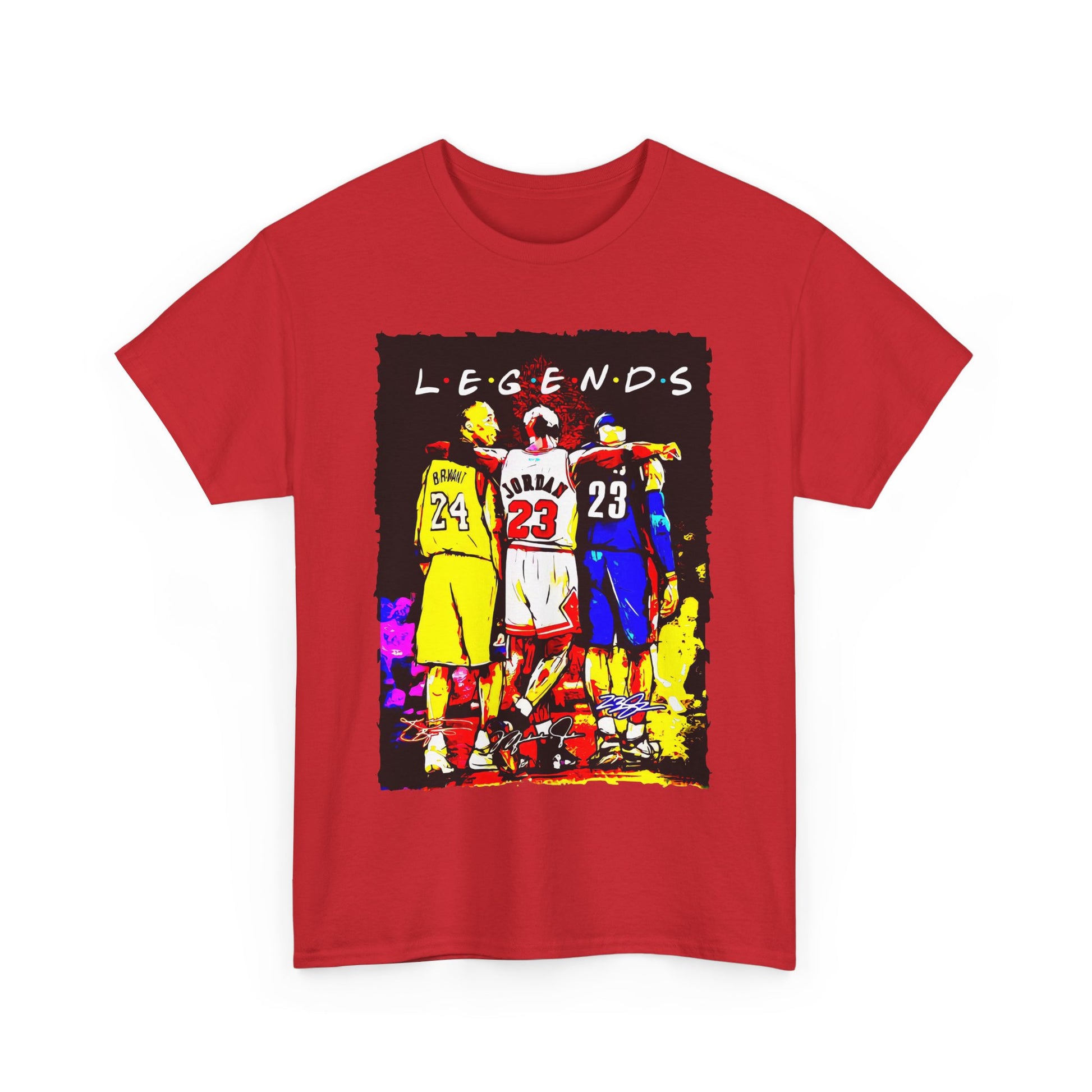 Legends Unisex Heavy Cotton Tee for Sports Fans, Basketball Shirt, Graphic Tee, Gift for Him, Unique Sports Apparel