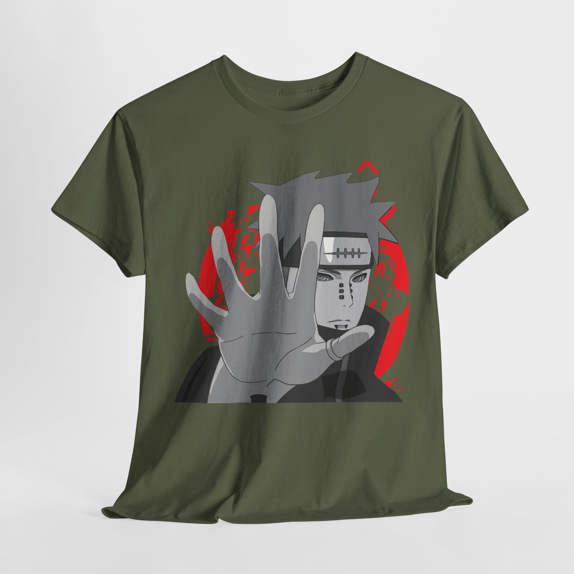 Naruto-Inspired Unisex Heavy Cotton Tee, Casual Anime Shirt, Gift for Fans, Streetwear, Graphic Tee