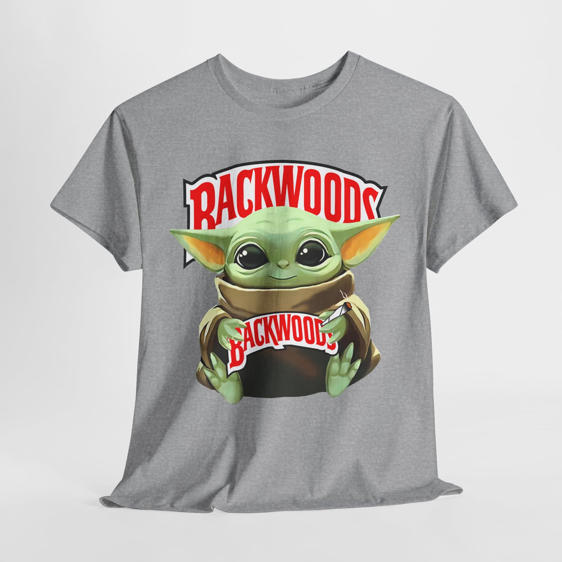 Cute Cartoon Graphic Tee, Baby Yoda Shirt, Unisex Heavy Cotton Tee, Casual Wear, Gift for Star Wars Fans, Fun Apparel, Everyday Style