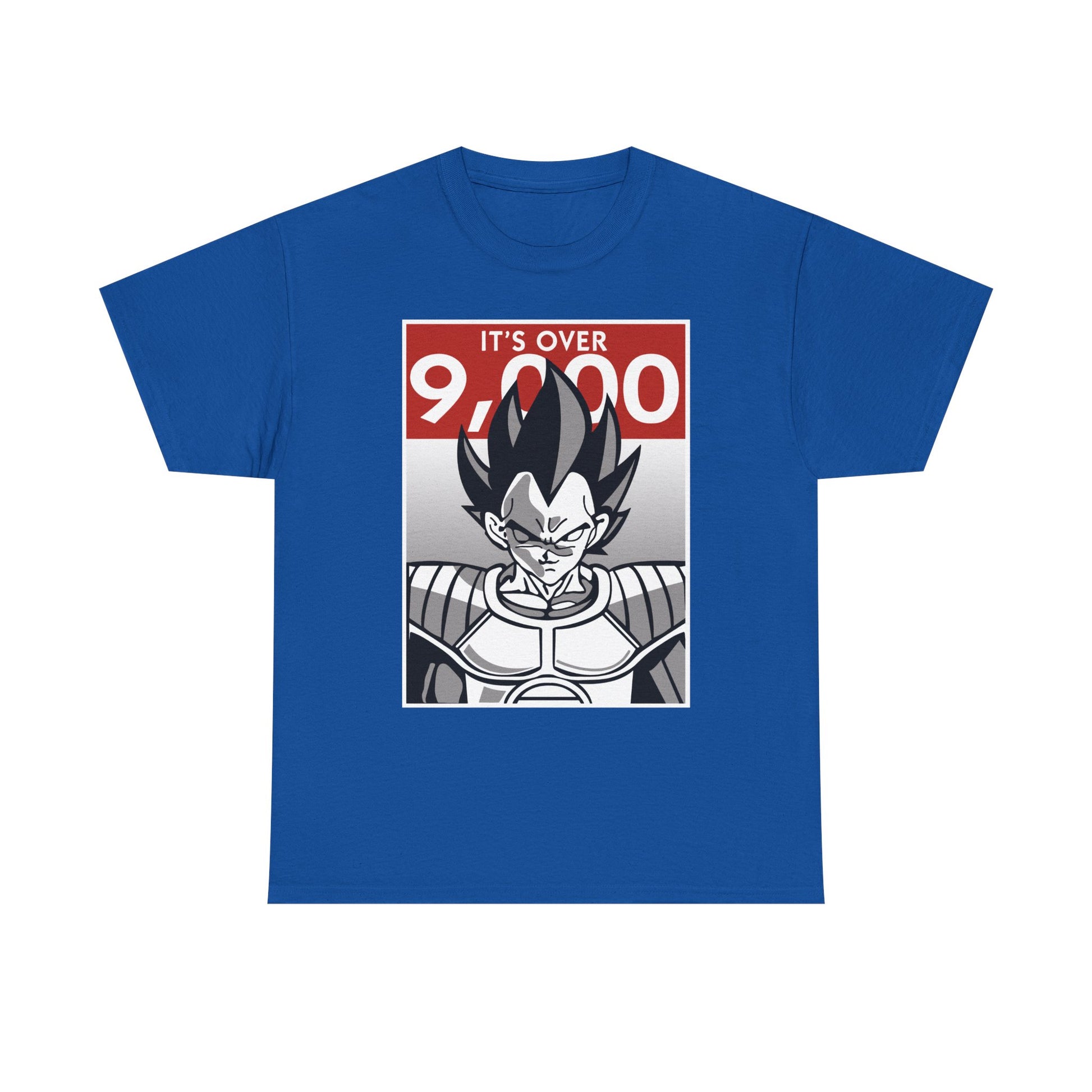 Dragon Ball Z Over 9000 Unisex Heavy Cotton Tee, Anime T-Shirt, Geek Gift, Casual Wear, Birthday Present, Nostalgia Apparel