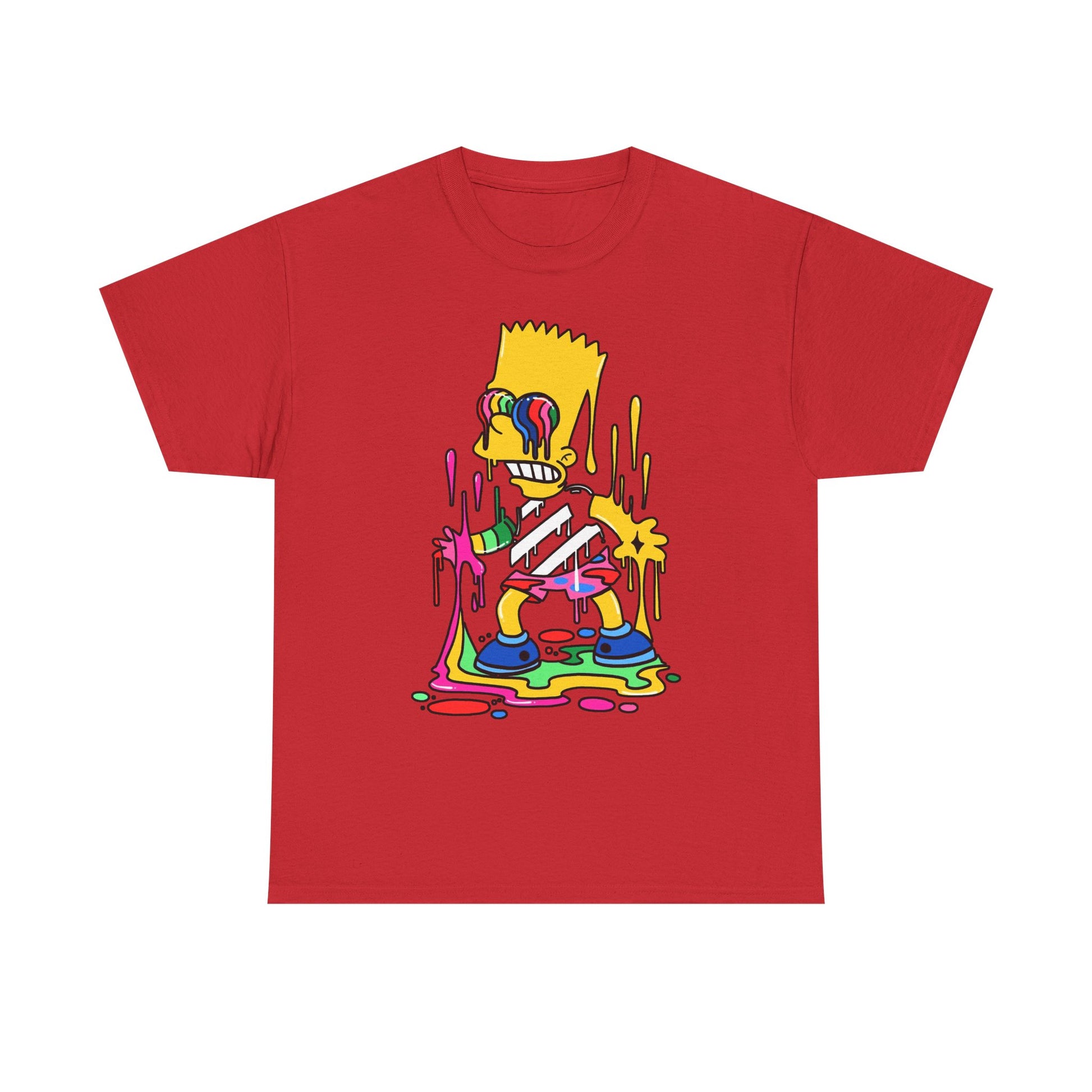Colorful Bart Simpson Graphic Tee, Unisex Heavy Cotton Tee, Streetwear, Casual Fashion, Birthday Gift, Pop Culture, Cartoon Lover's