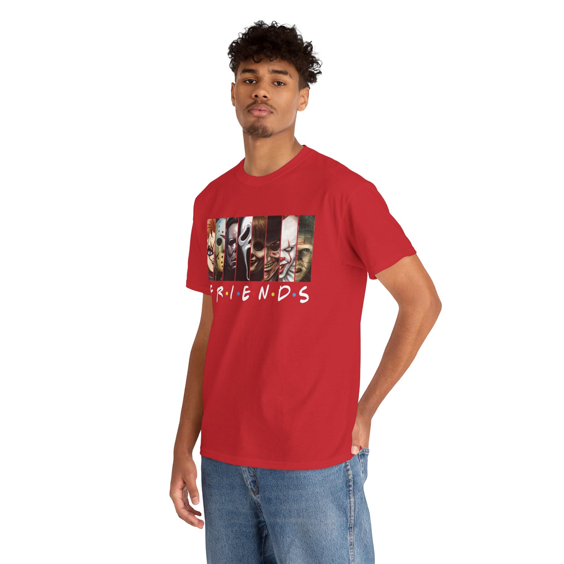Horror Movie Friends Tee, Unisex Graphic T-Shirt, Halloween Shirt, Movie Lover Gift, Casual Wear, Unique Design