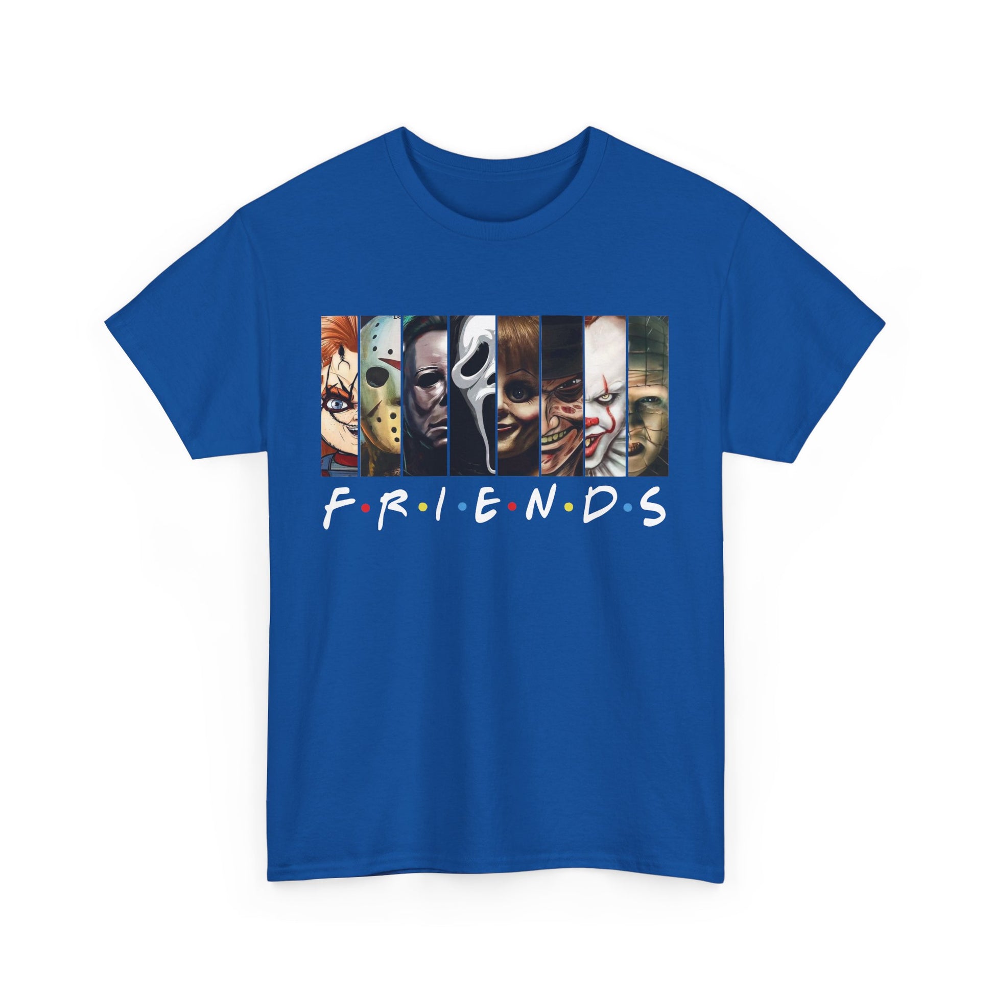 Horror Movie Friends Tee, Unisex Graphic T-Shirt, Halloween Shirt, Movie Lover Gift, Casual Wear, Unique Design