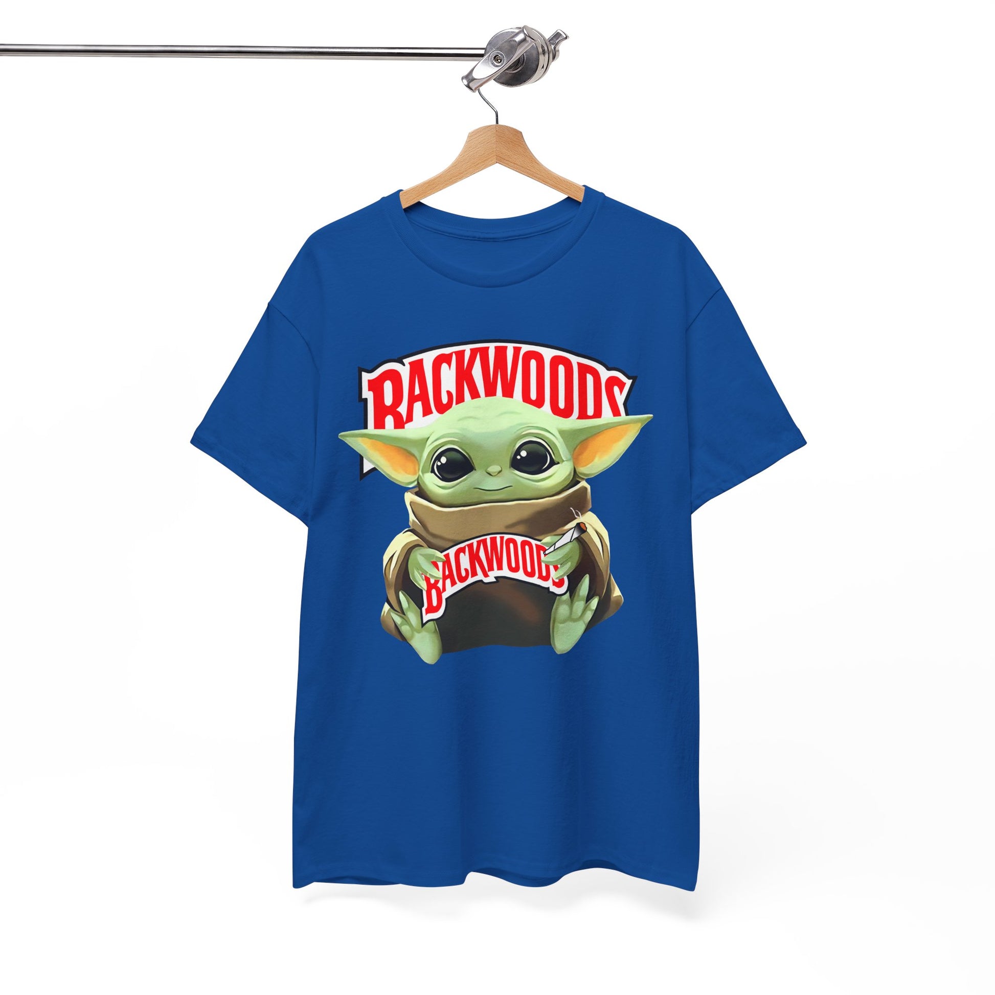 Cute Cartoon Graphic Tee, Baby Yoda Shirt, Unisex Heavy Cotton Tee, Casual Wear, Gift for Star Wars Fans, Fun Apparel, Everyday Style