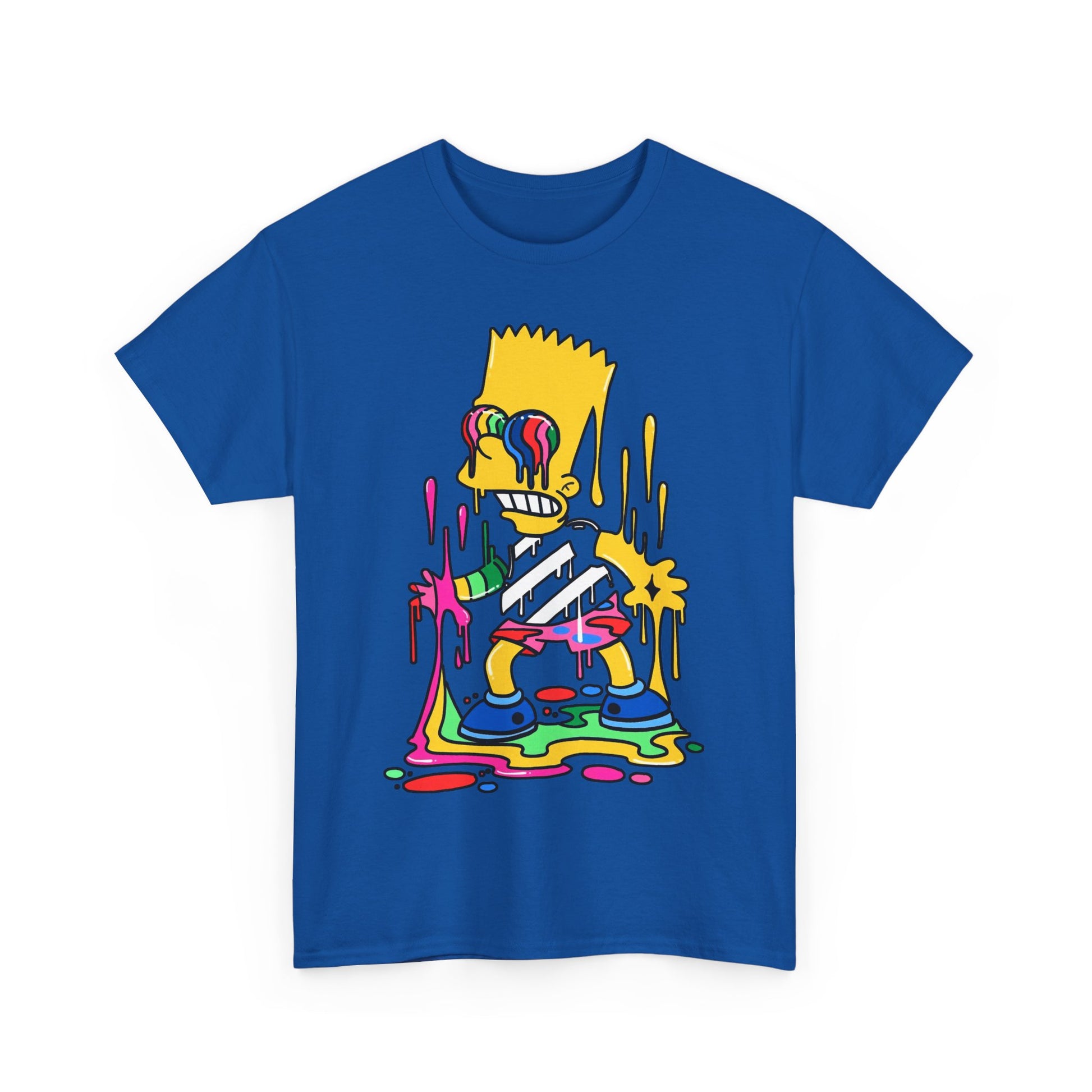 Colorful Bart Simpson Graphic Tee, Unisex Heavy Cotton Tee, Streetwear, Casual Fashion, Birthday Gift, Pop Culture, Cartoon Lover's
