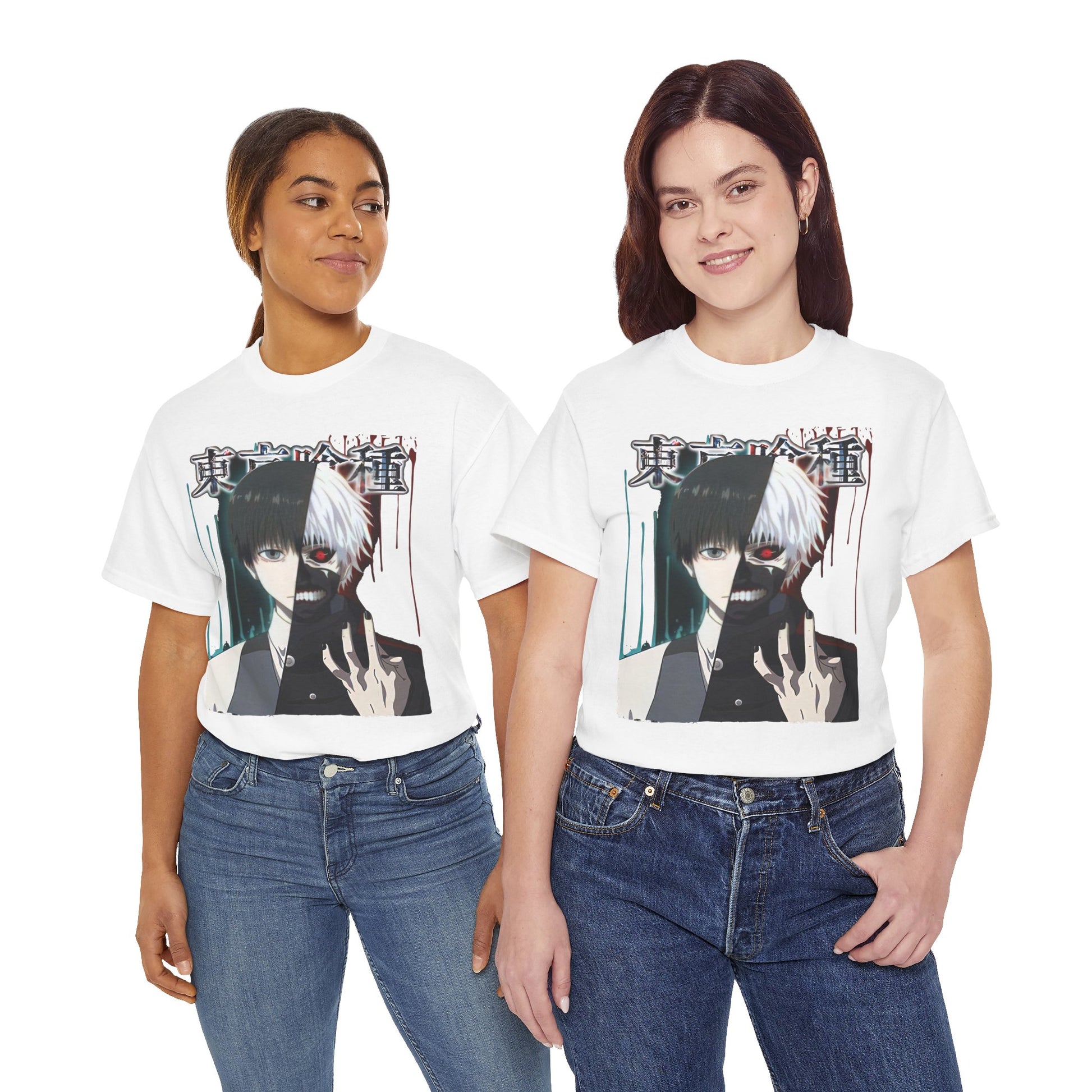 Unisex Anime Graphic Tee, Tokyo Ghoul Inspired Shirt, Manga Fan Gift, Casual Wear, Streetwear Style, Cosplay Apparel