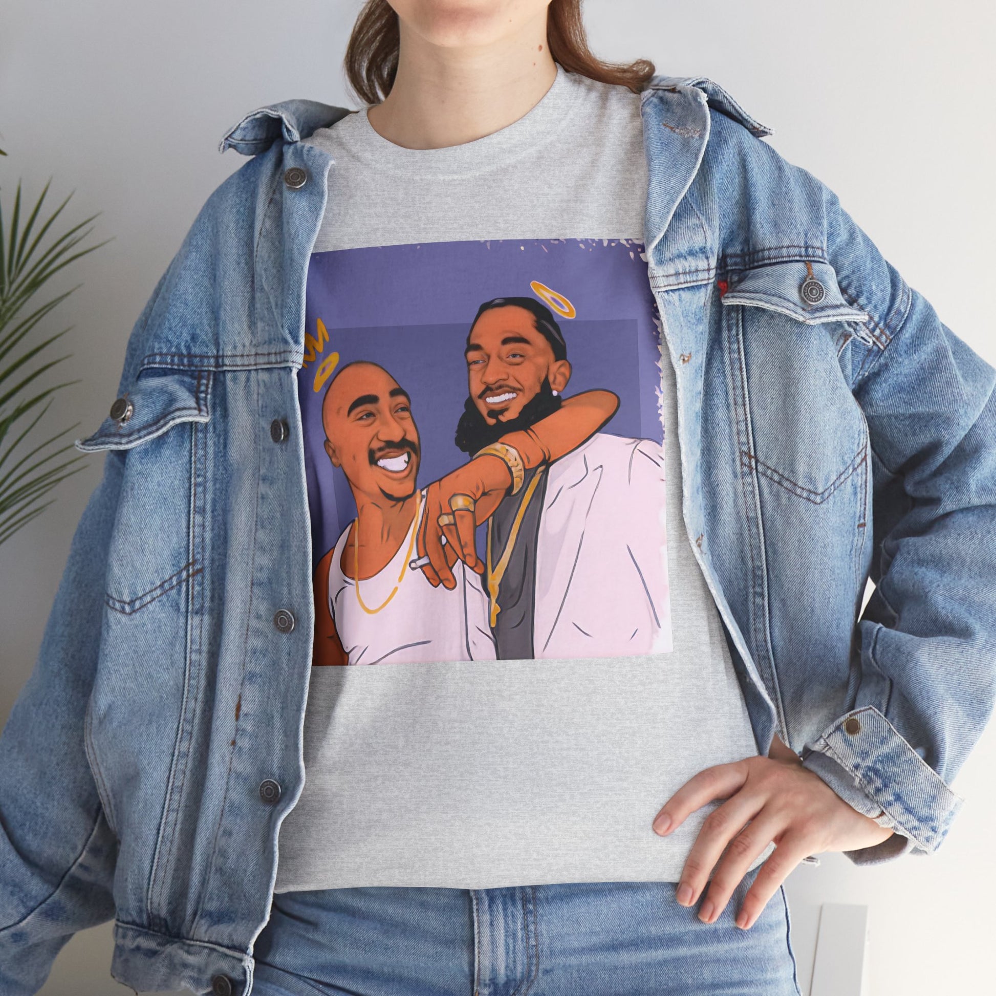 Kobe Nipsey Unisex Heavy Cotton Tee with Fun Graphic Design, Casual Wear, Street Style, Hip Hop Fashion, Gift for Music Lovers, Comfortable Tee