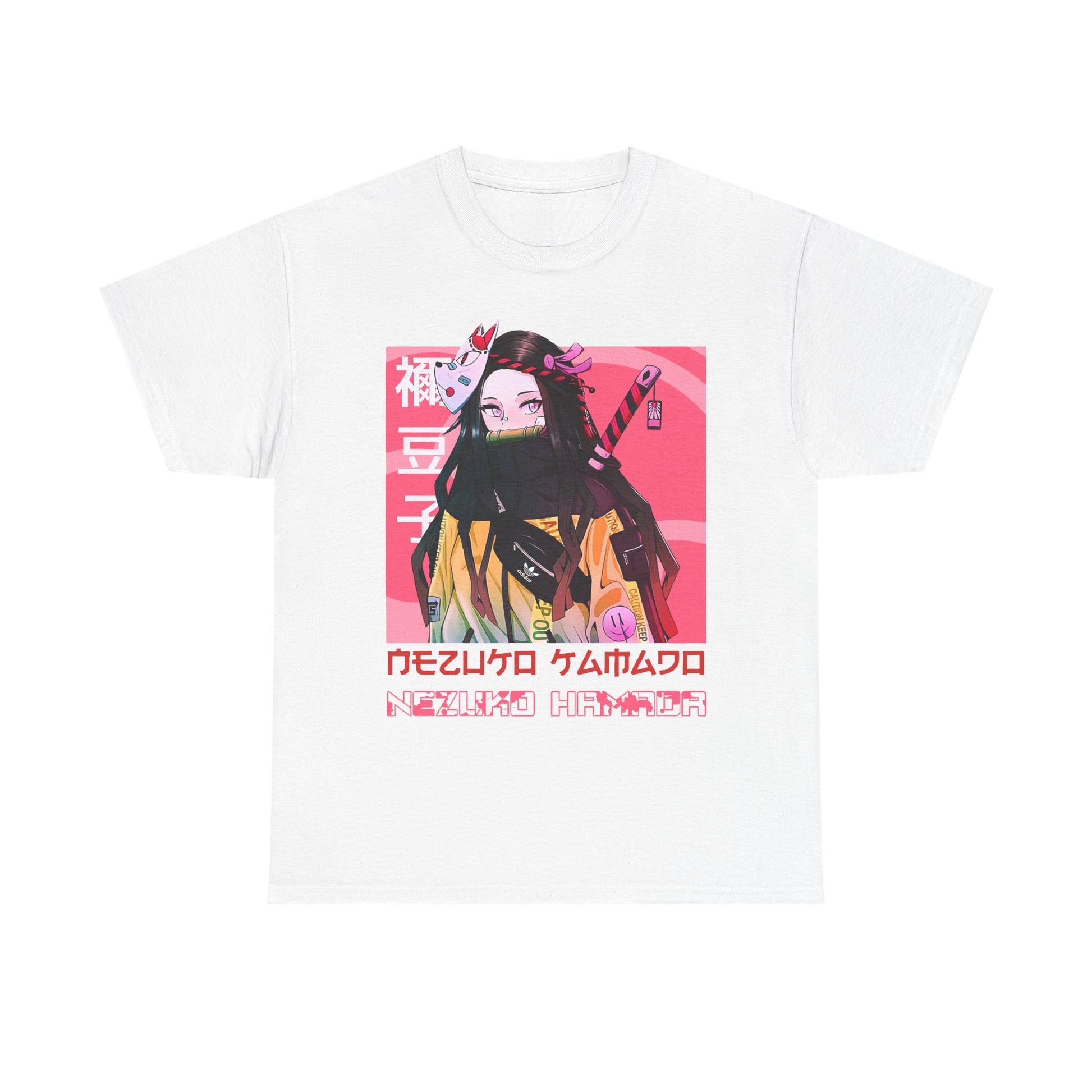 Nezuko Anime Art Unisex Heavy Cotton Tee, Manga-inspired T-shirt, Gift for Anime Lovers, Cosplay Apparel, Streetwear Top, Casual Wear