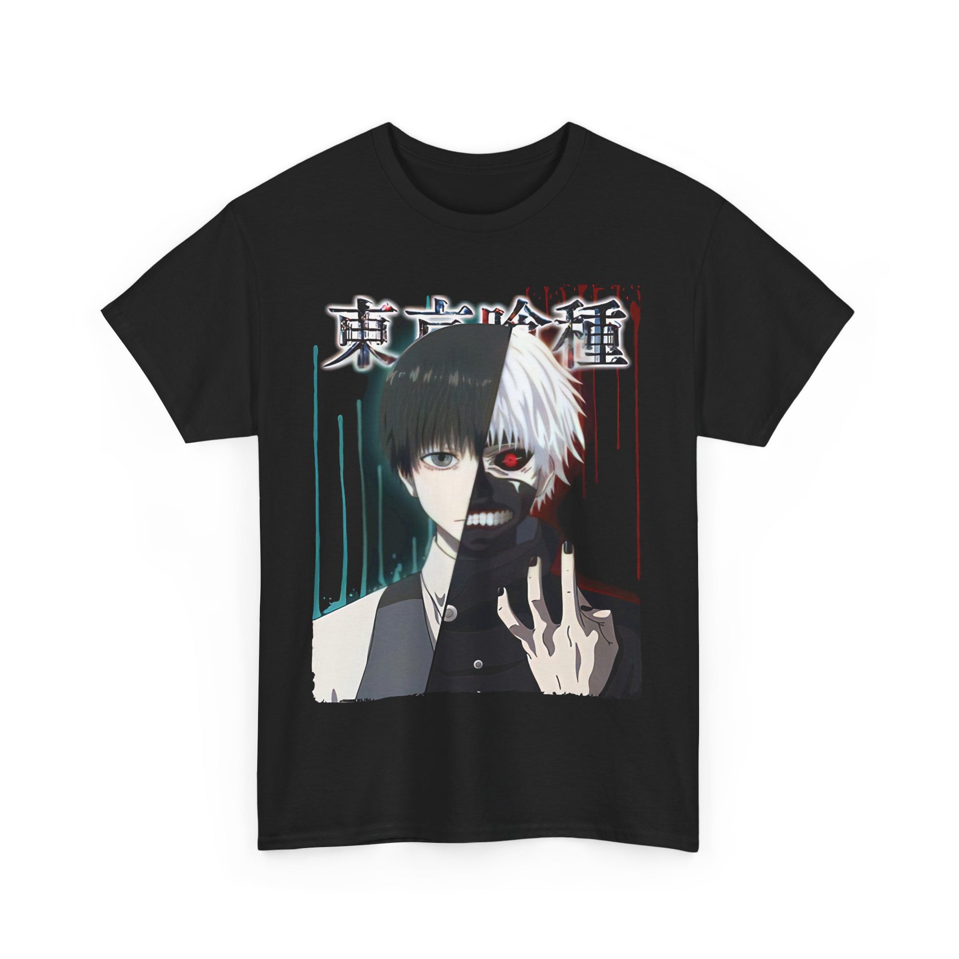 Unisex Anime Graphic Tee, Tokyo Ghoul Inspired Shirt, Manga Fan Gift, Casual Wear, Streetwear Style, Cosplay Apparel