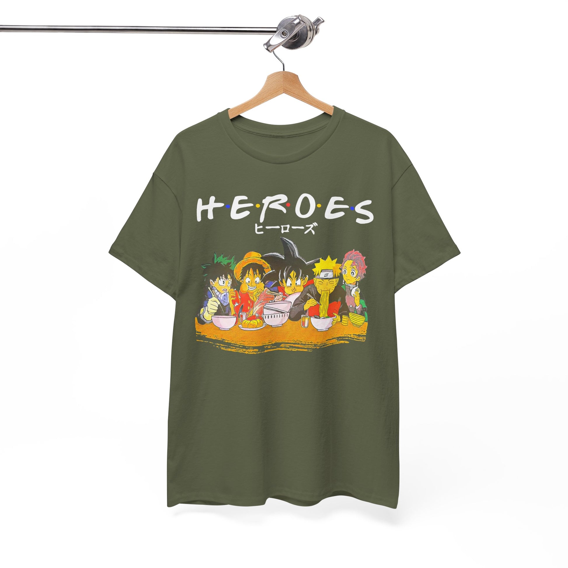 Playful Cartoon Characters Unisex Heavy Cotton Tee, Fun Graphic Tee, Casual Wear, Gift for Kids, Party Shirt, Cartoon Themed Apparel