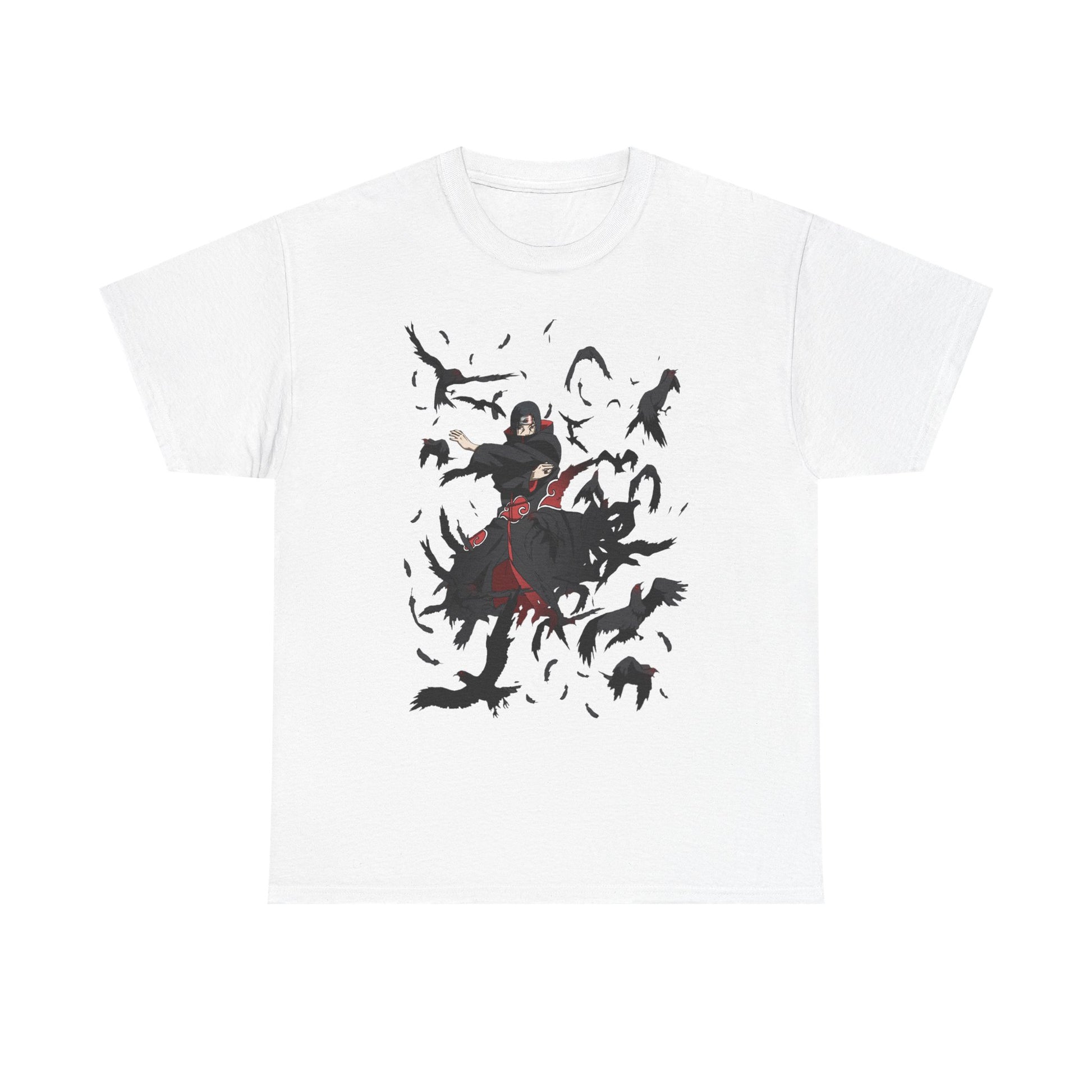 Mystical Raven Unisex Heavy Cotton Tee, Graphic Tee, Bird Lover Gift, Casual Wear, Halloween or Gothic Style Shirt, Unique Art Apparel