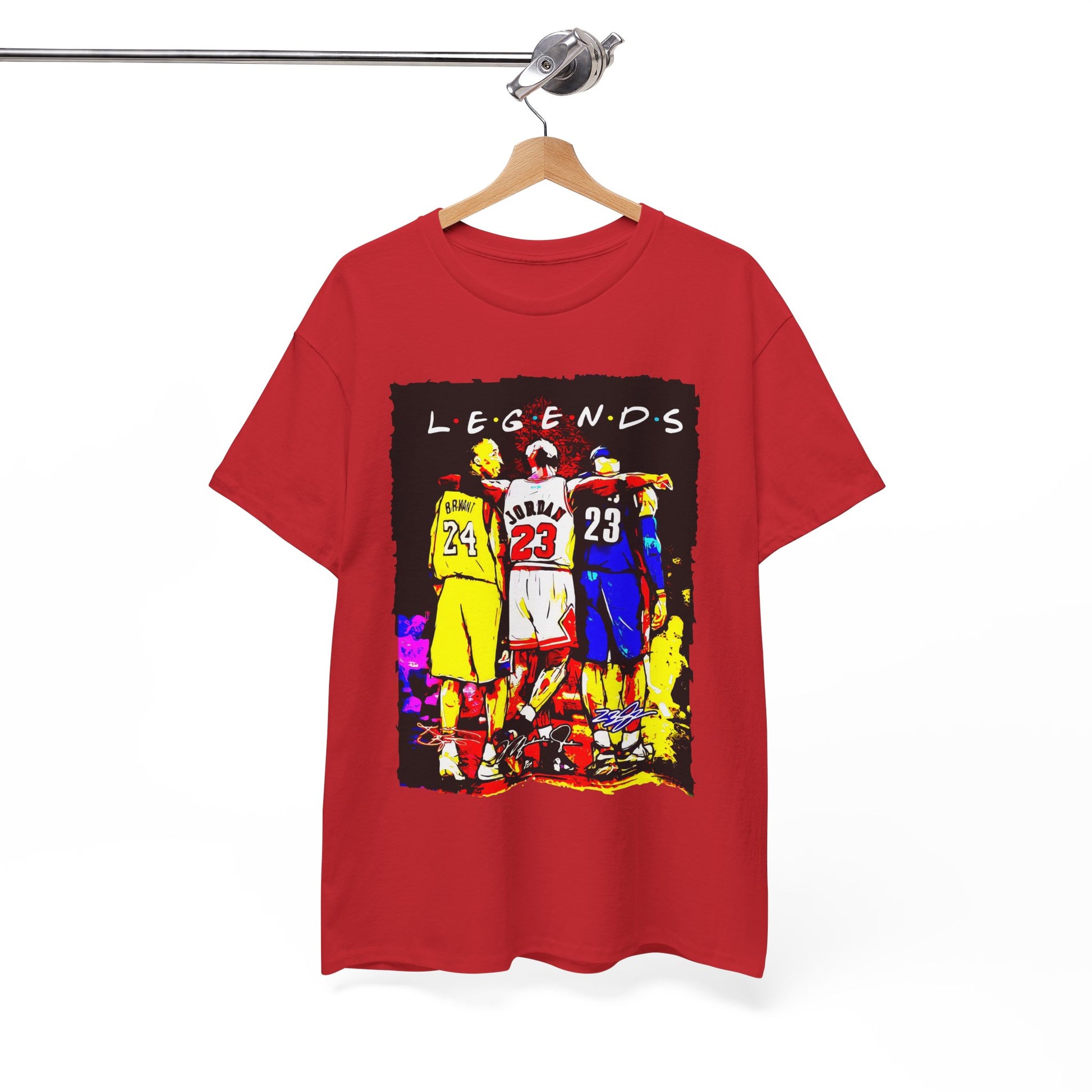 Legends Unisex Heavy Cotton Tee for Sports Fans, Basketball Shirt, Graphic Tee, Gift for Him, Unique Sports Apparel