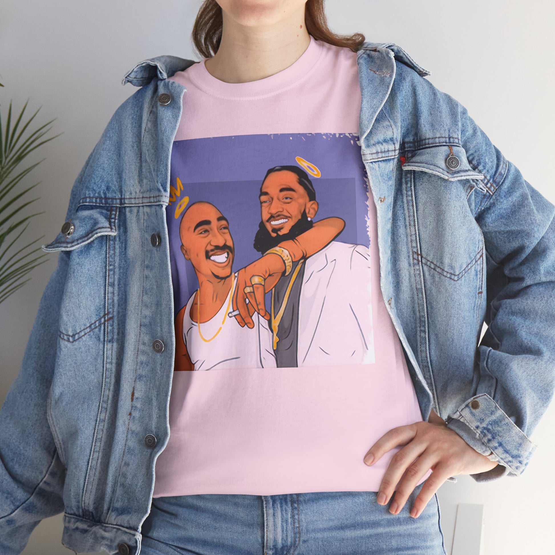Kobe Nipsey Unisex Heavy Cotton Tee with Fun Graphic Design, Casual Wear, Street Style, Hip Hop Fashion, Gift for Music Lovers, Comfortable Tee