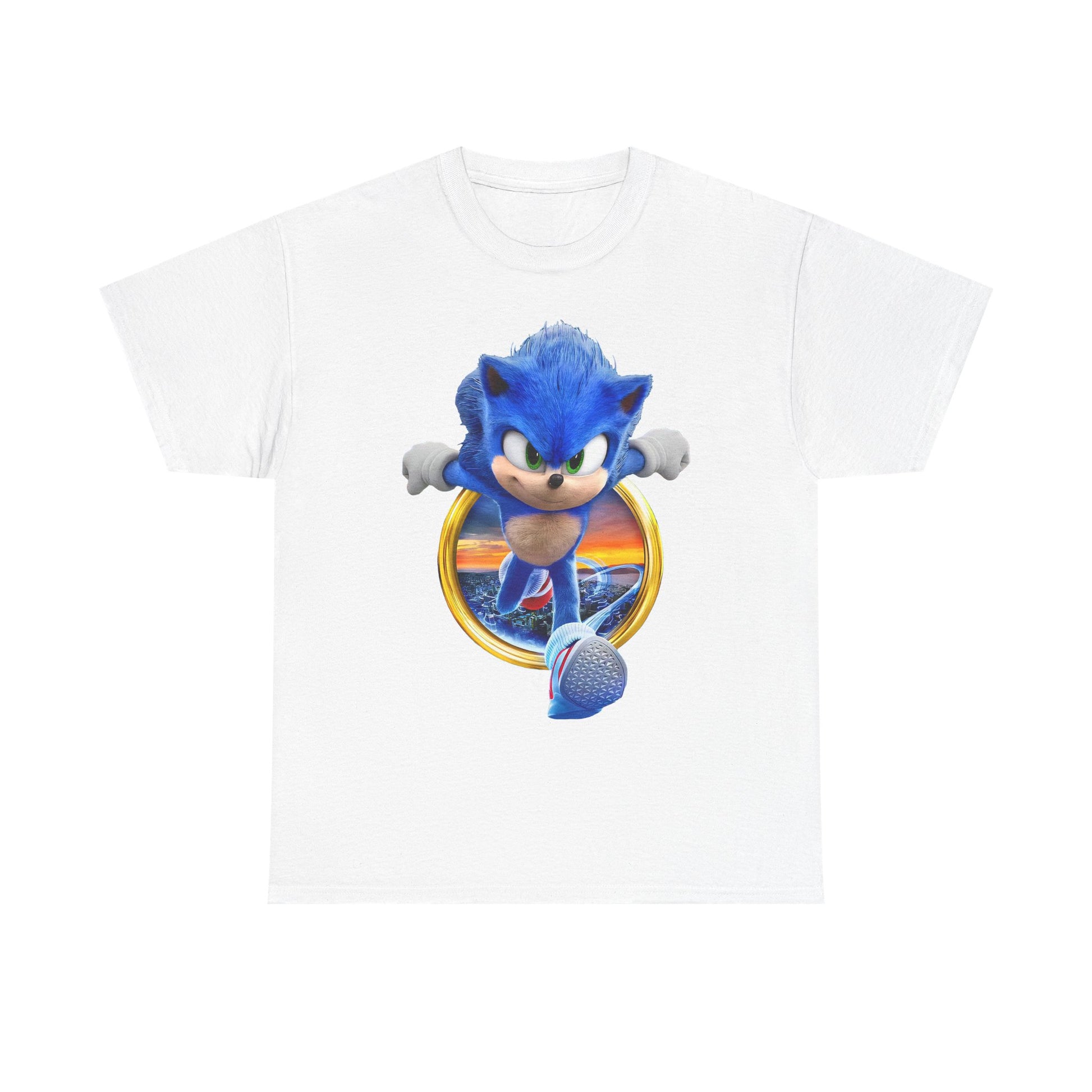 Sonic Adventure Unisex Cotton Tee, Retro Gaming Shirt, Casual T-Shirt, Gift for Gamers, Video Game Merchandise