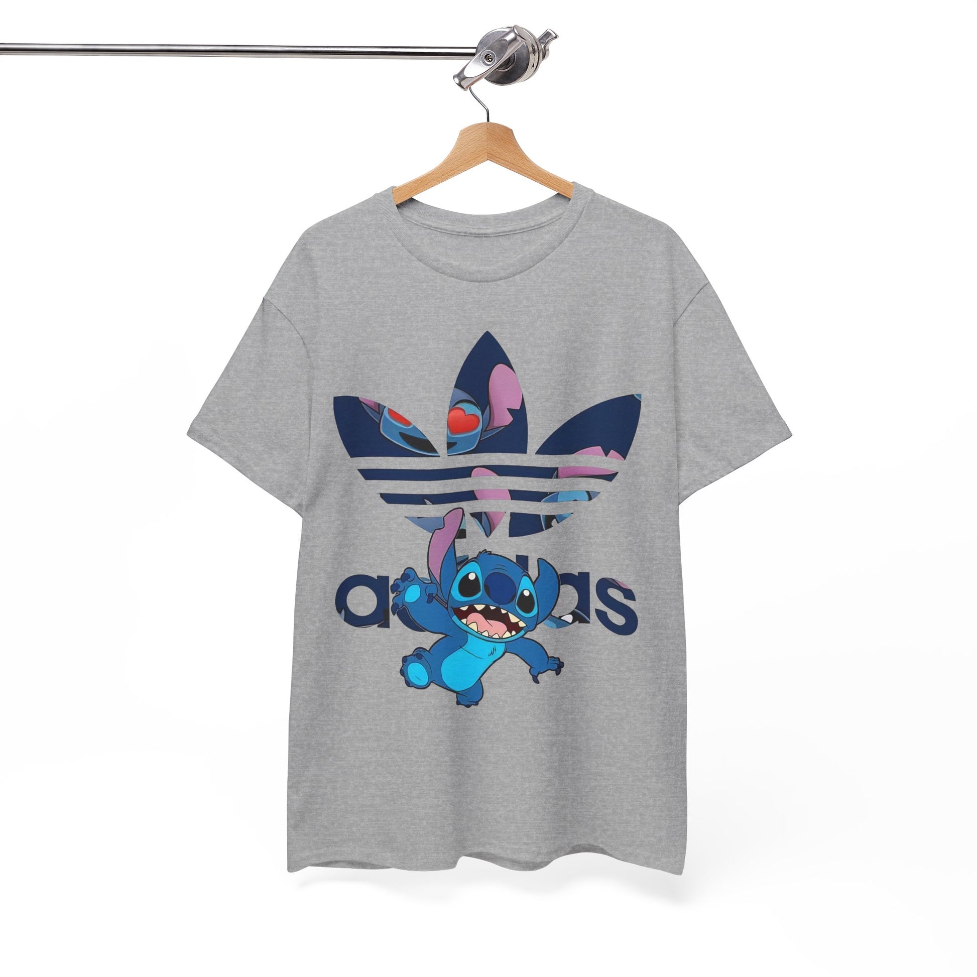 Stitch Unisex Heavy Cotton Tee, Cute Graphic Tees, Streetwear Style, Gift for Fans, Summer Casual Wear