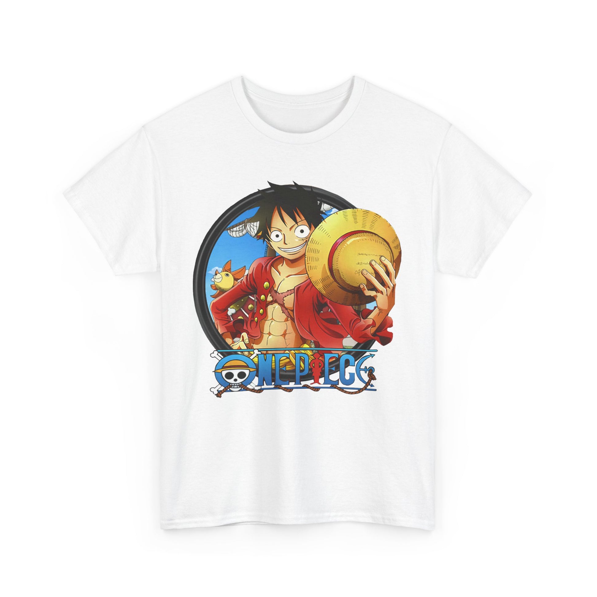 One Piece Unisex Heavy Cotton Tee, Anime Shirt, Gift for Fans, Casual Wear, Summer T-Shirt, Streetwear