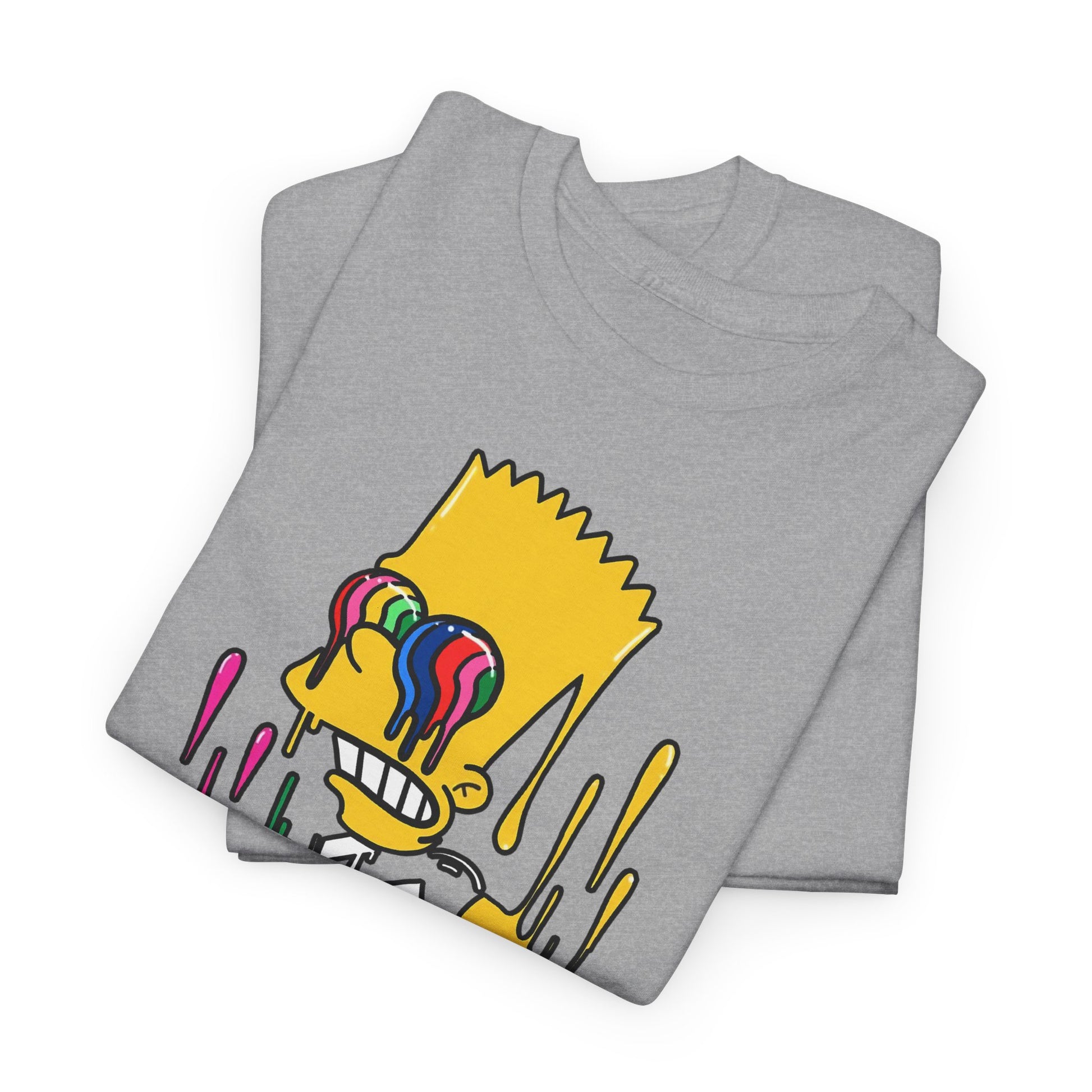 Colorful Bart Simpson Graphic Tee, Unisex Heavy Cotton Tee, Streetwear, Casual Fashion, Birthday Gift, Pop Culture, Cartoon Lover's