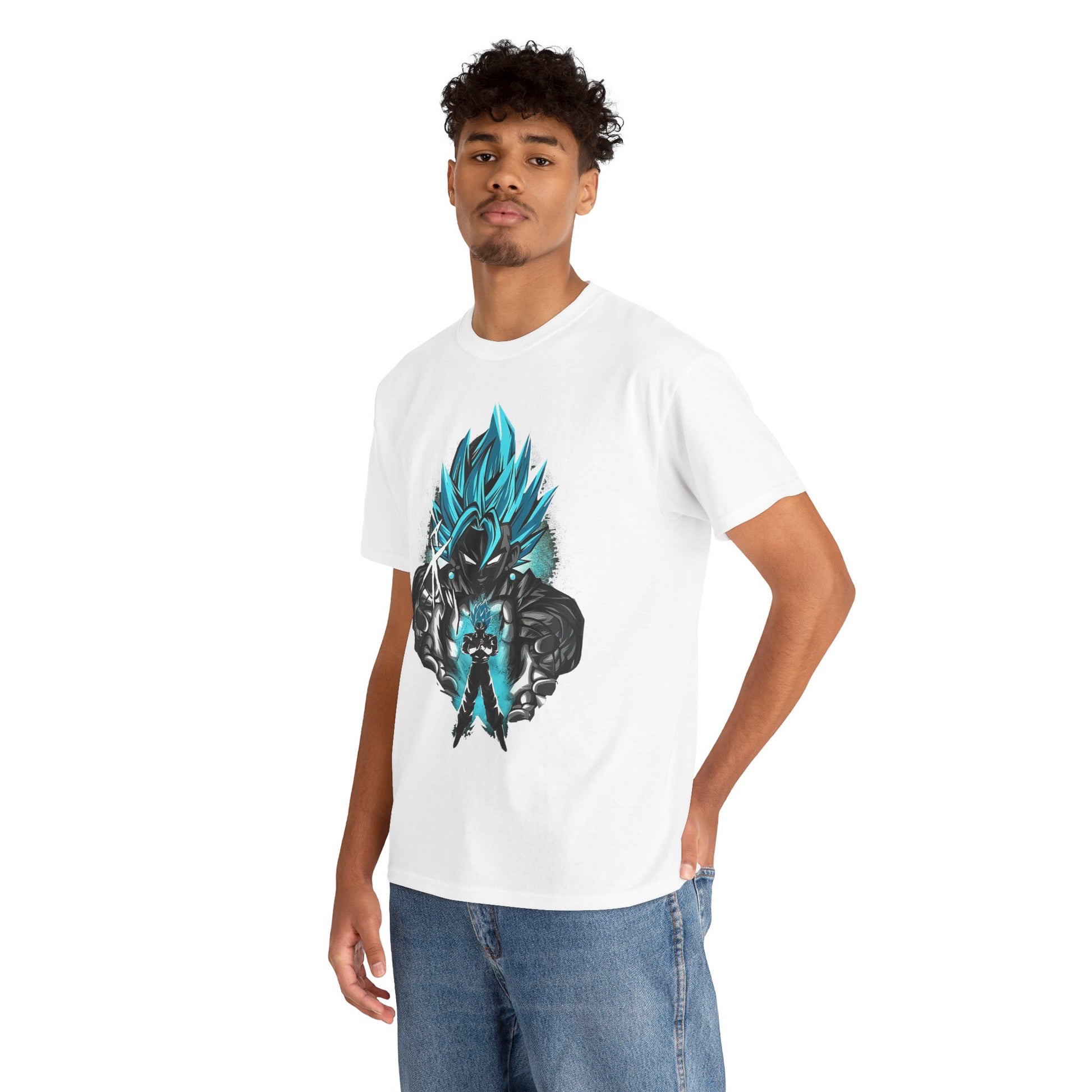 Super Saiyan Inspired Unisex Heavy Cotton Tee, Dragon Ball Z Shirt, Anime Fan Gift, Casual T-Shirt, Graphic Tee, Comic Con Apparel