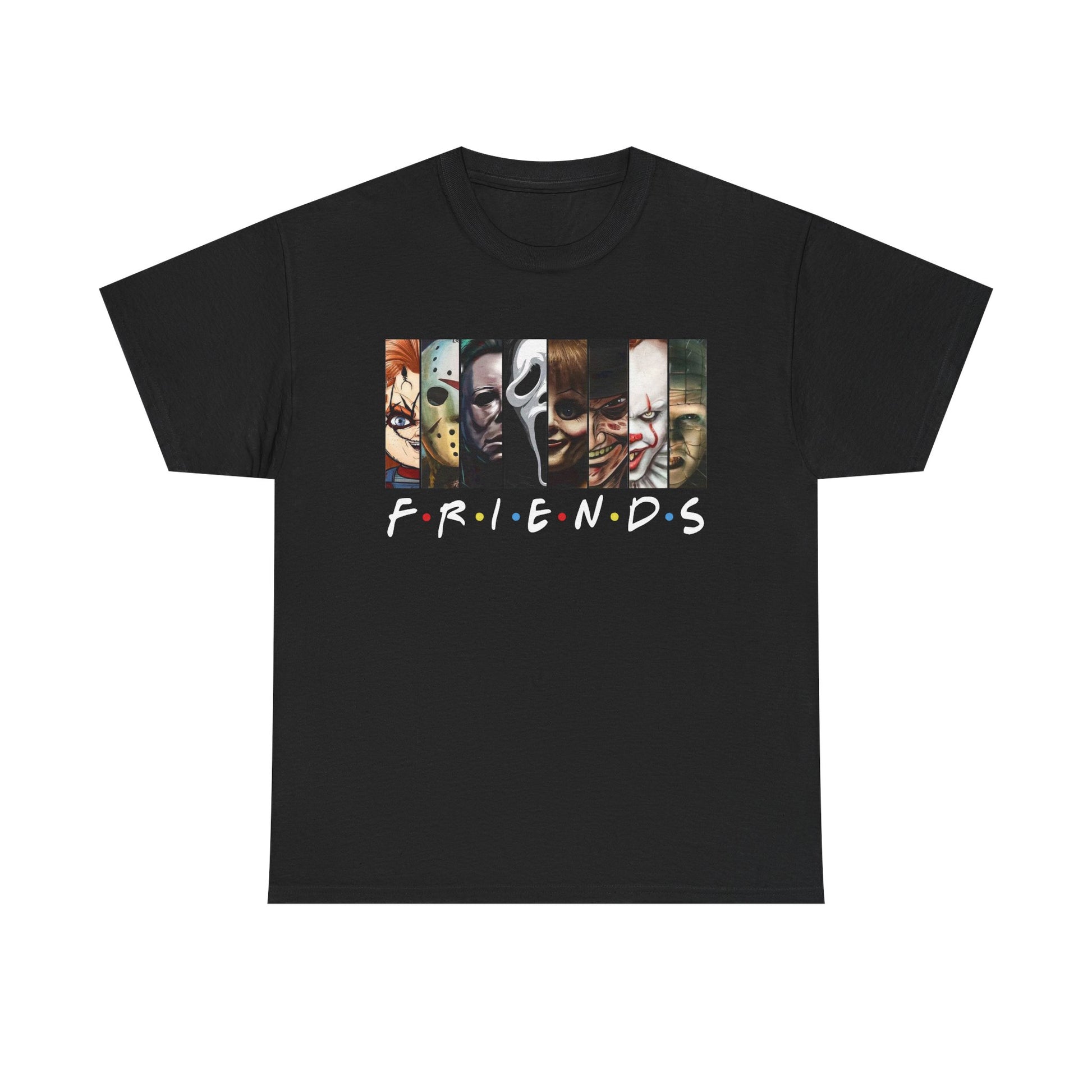 Horror Movie Friends Tee, Unisex Graphic T-Shirt, Halloween Shirt, Movie Lover Gift, Casual Wear, Unique Design