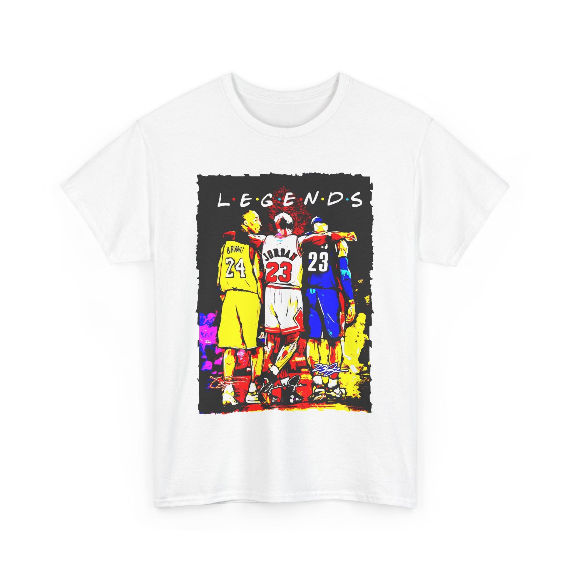 Legends Unisex Heavy Cotton Tee for Sports Fans, Basketball Shirt, Graphic Tee, Gift for Him, Unique Sports Apparel