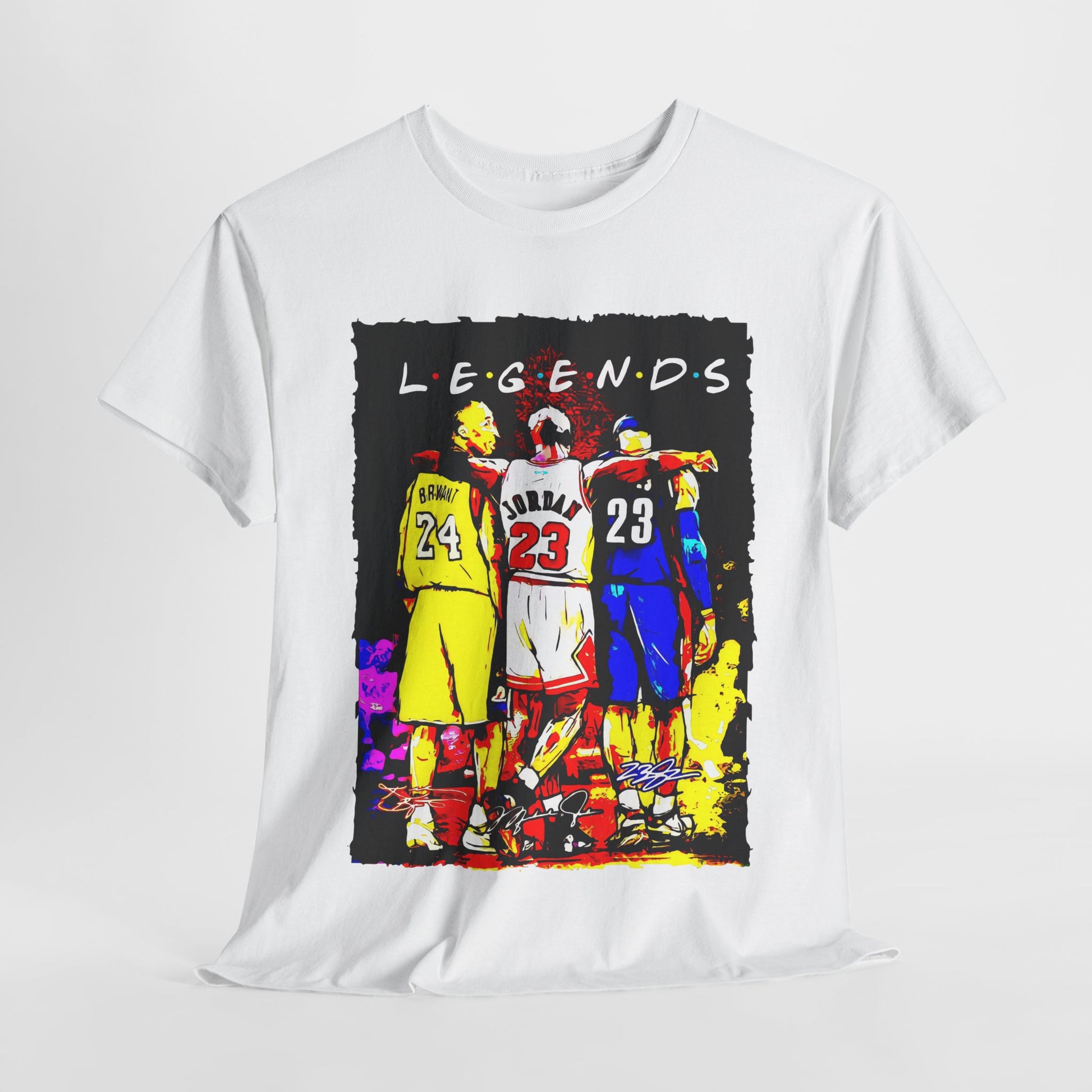 Legends Unisex Heavy Cotton Tee for Sports Fans, Basketball Shirt, Graphic Tee, Gift for Him, Unique Sports Apparel