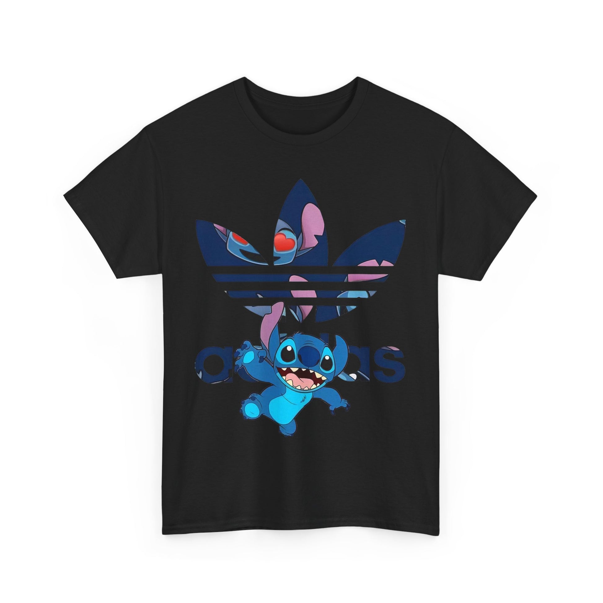 Stitch Unisex Heavy Cotton Tee, Cute Graphic Tees, Streetwear Style, Gift for Fans, Summer Casual Wear
