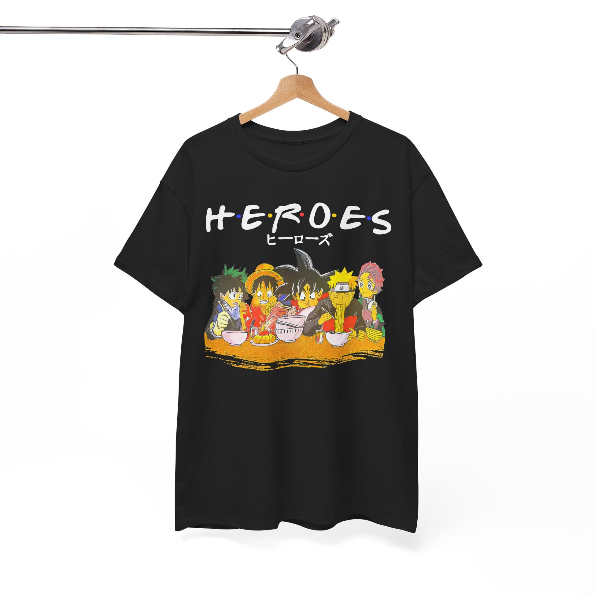 Playful Cartoon Characters Unisex Heavy Cotton Tee, Fun Graphic Tee, Casual Wear, Gift for Kids, Party Shirt, Cartoon Themed Apparel