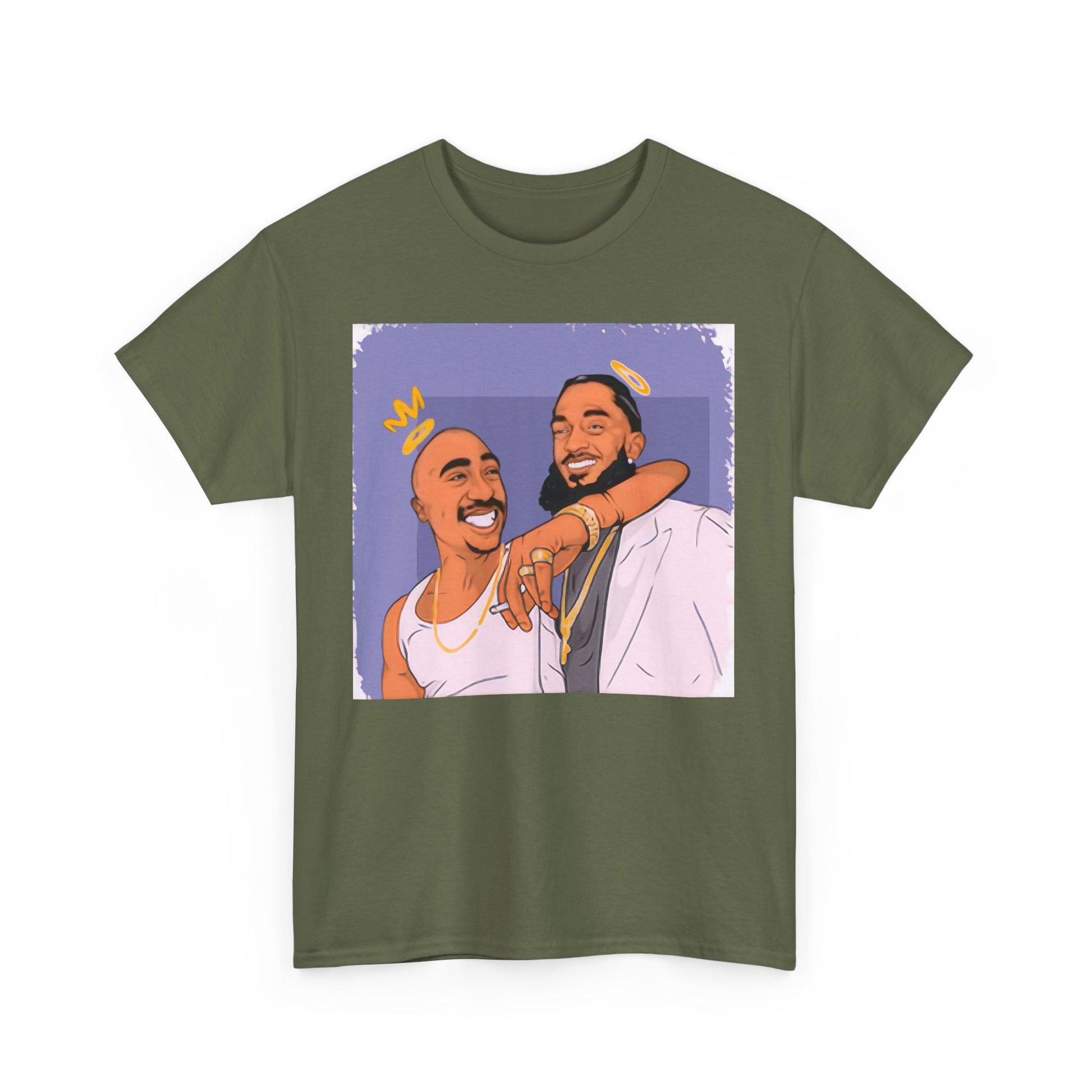 Kobe Nipsey Unisex Heavy Cotton Tee with Fun Graphic Design, Casual Wear, Street Style, Hip Hop Fashion, Gift for Music Lovers, Comfortable Tee