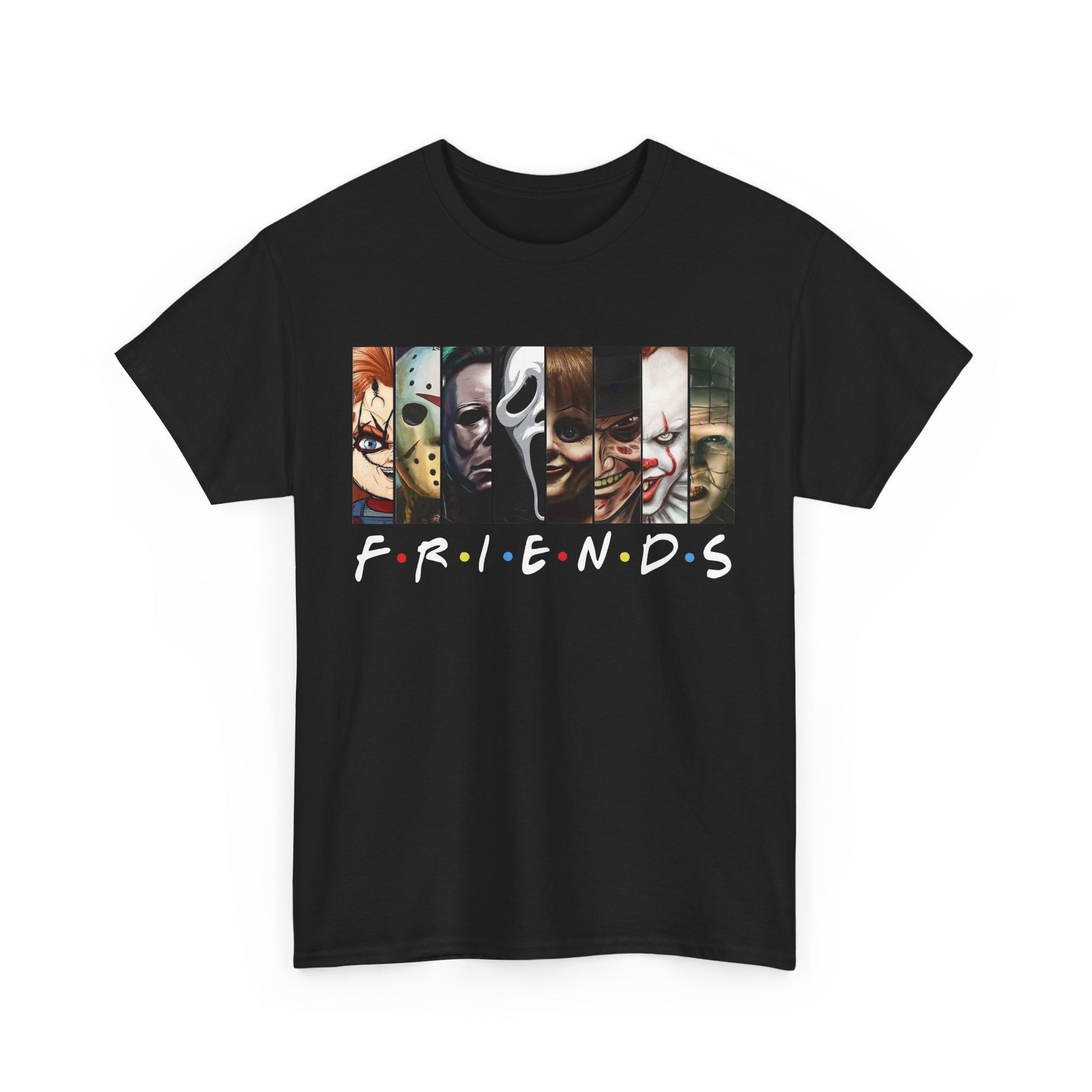 Horror Movie Friends Tee, Unisex Graphic T-Shirt, Halloween Shirt, Movie Lover Gift, Casual Wear, Unique Design