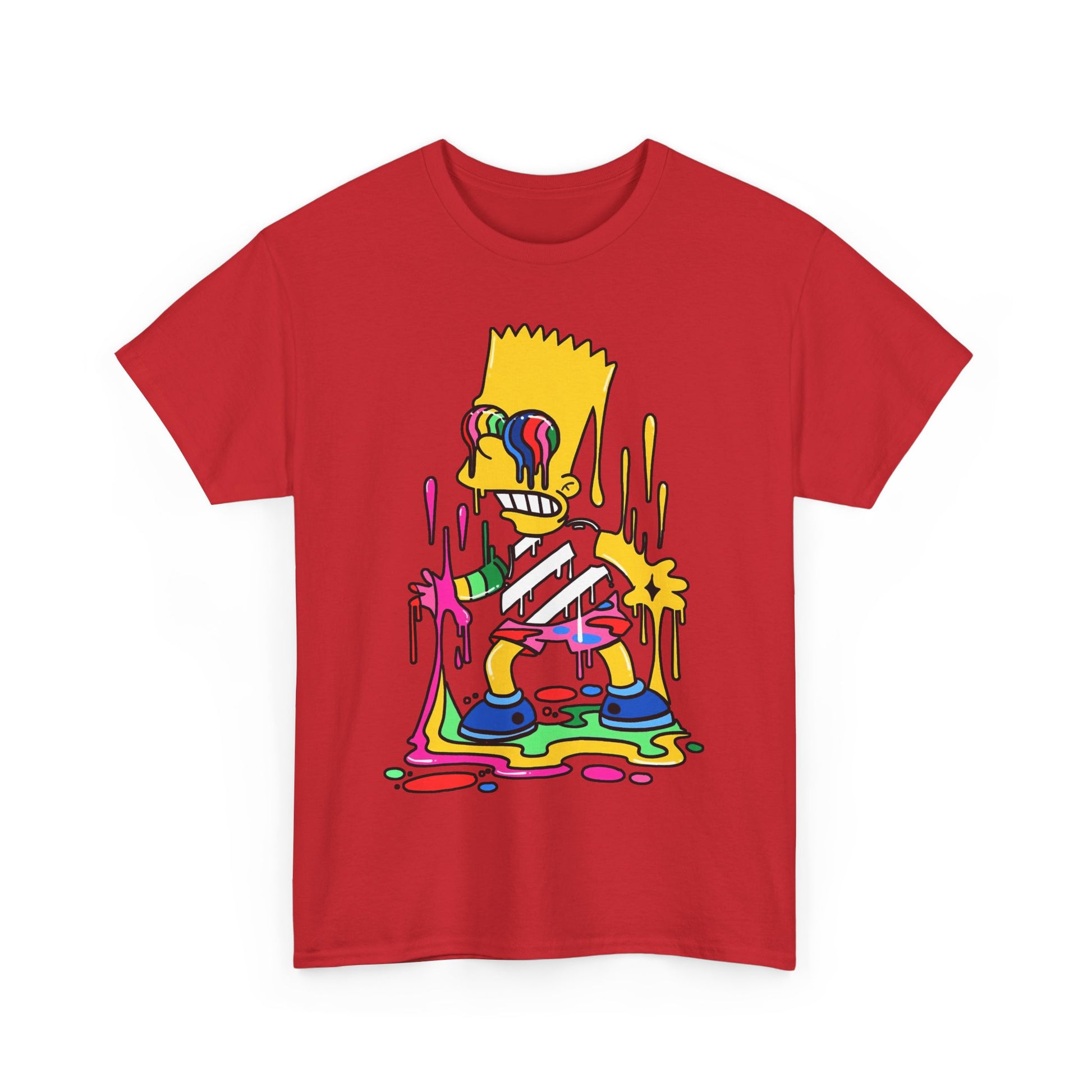 Colorful Bart Simpson Graphic Tee, Unisex Heavy Cotton Tee, Streetwear, Casual Fashion, Birthday Gift, Pop Culture, Cartoon Lover's