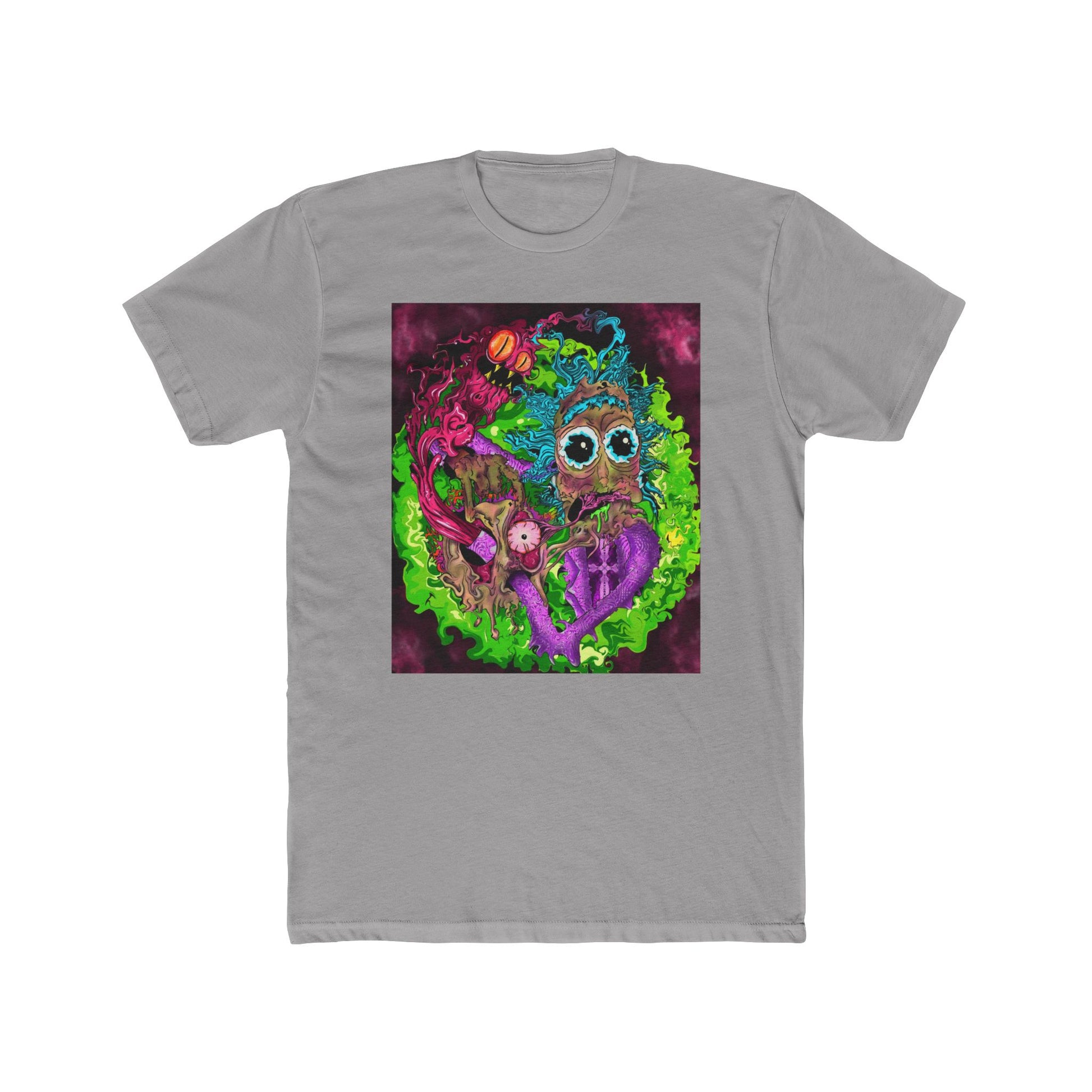 Rick and Morty Colorful Cartoon-Themed Unisex Cotton Crew Tee - Perfect for Casual Wear, Gifts, Festivals, Art Lovers, Everyday Comfort!
