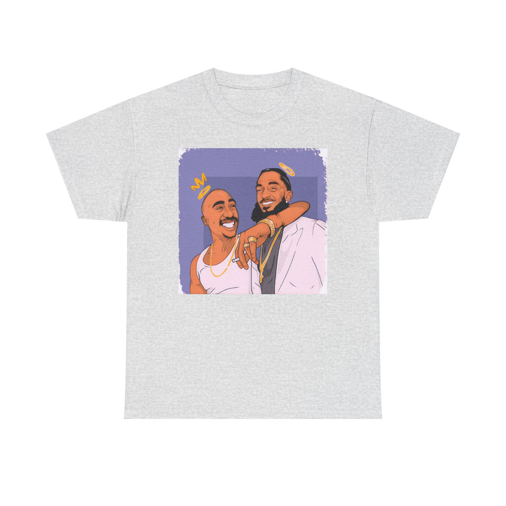 Kobe Nipsey Unisex Heavy Cotton Tee with Fun Graphic Design, Casual Wear, Street Style, Hip Hop Fashion, Gift for Music Lovers, Comfortable Tee