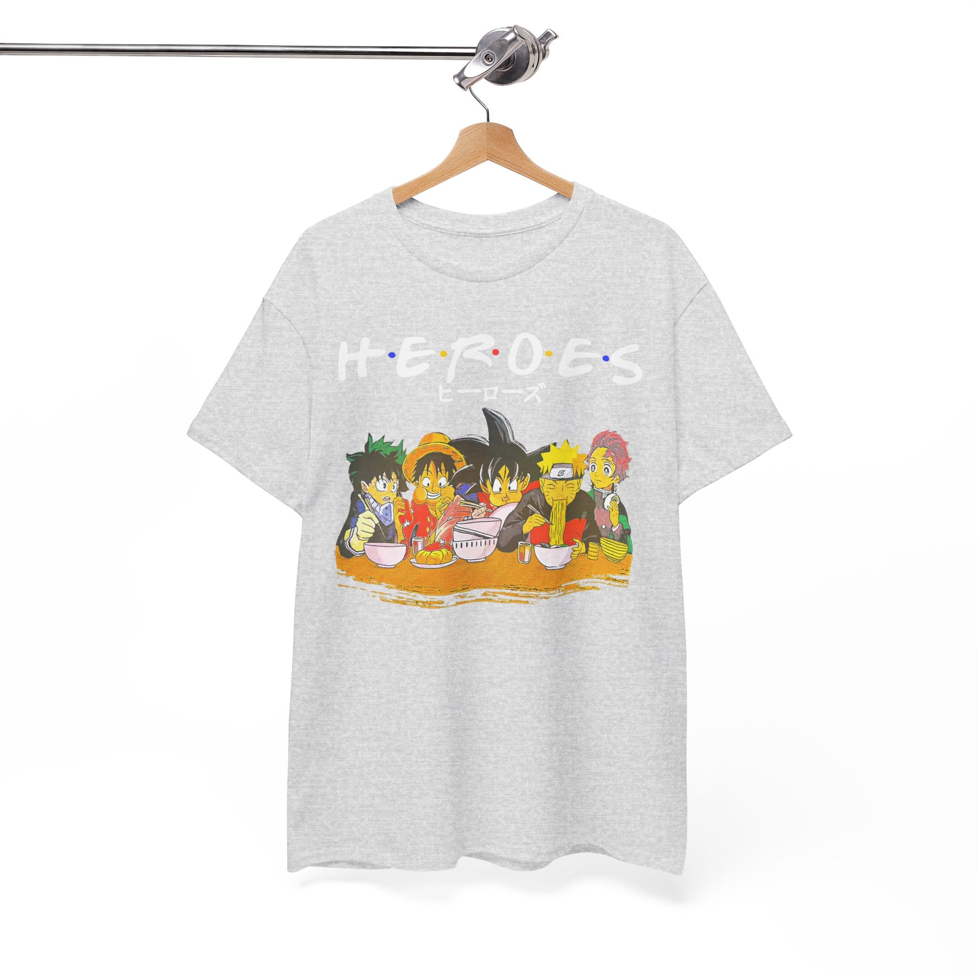 Playful Cartoon Characters Unisex Heavy Cotton Tee, Fun Graphic Tee, Casual Wear, Gift for Kids, Party Shirt, Cartoon Themed Apparel