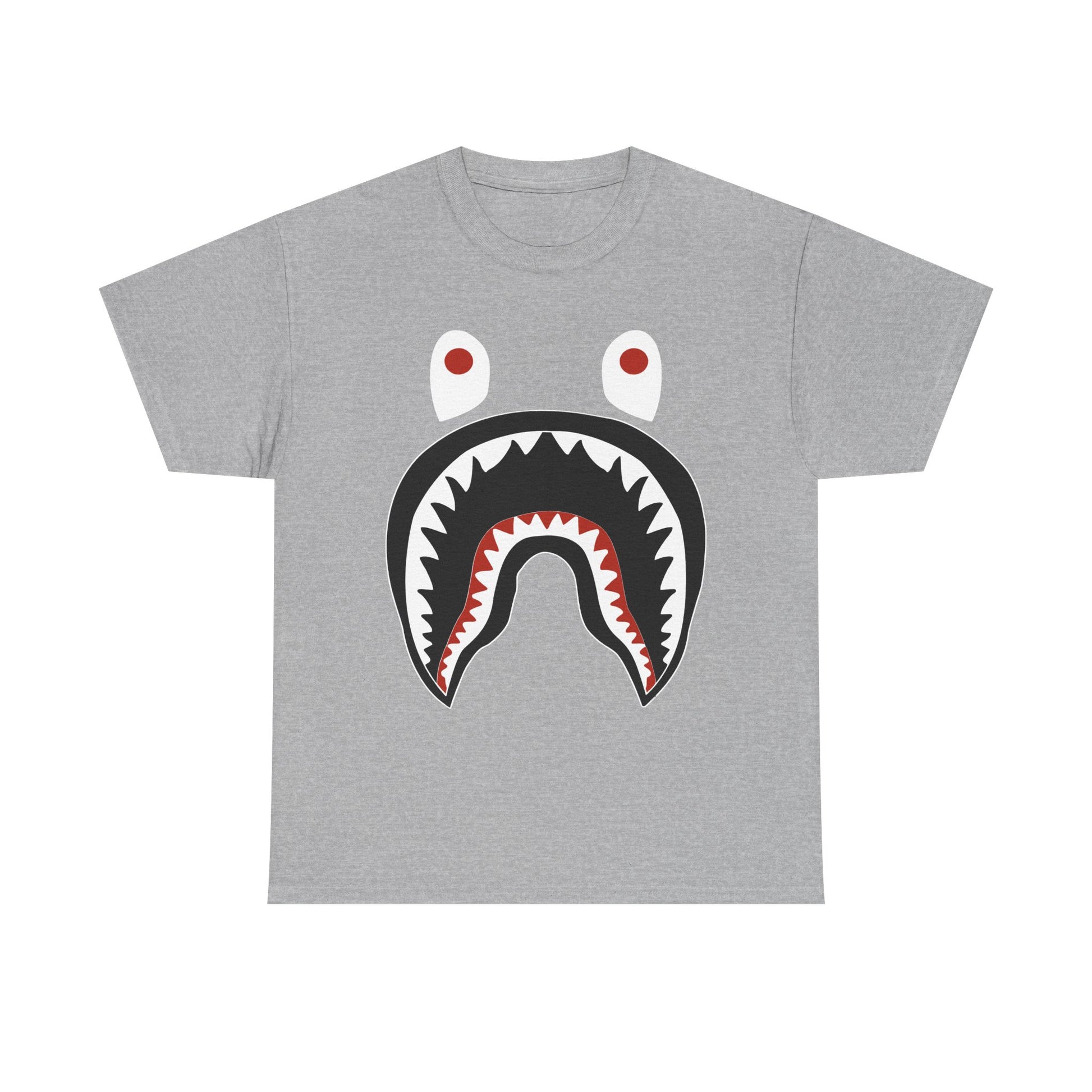 Stylish Graphic Tee - Shark Design Unisex Heavy Cotton Tee, Casual Fashion Shirt, Gift for Friends, Streetwear, Summer Outfit