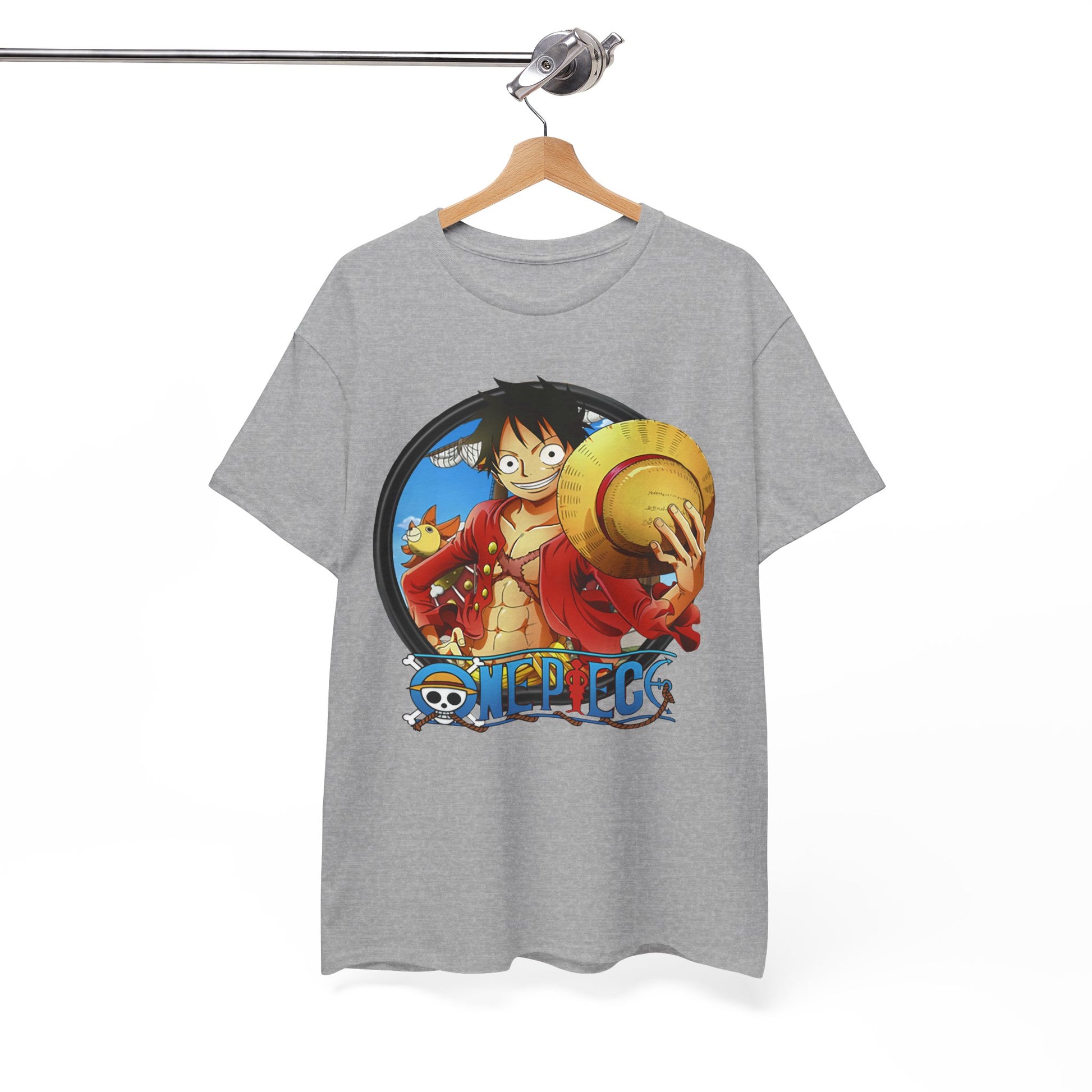 One Piece Unisex Heavy Cotton Tee, Anime Shirt, Gift for Fans, Casual Wear, Summer T-Shirt, Streetwear