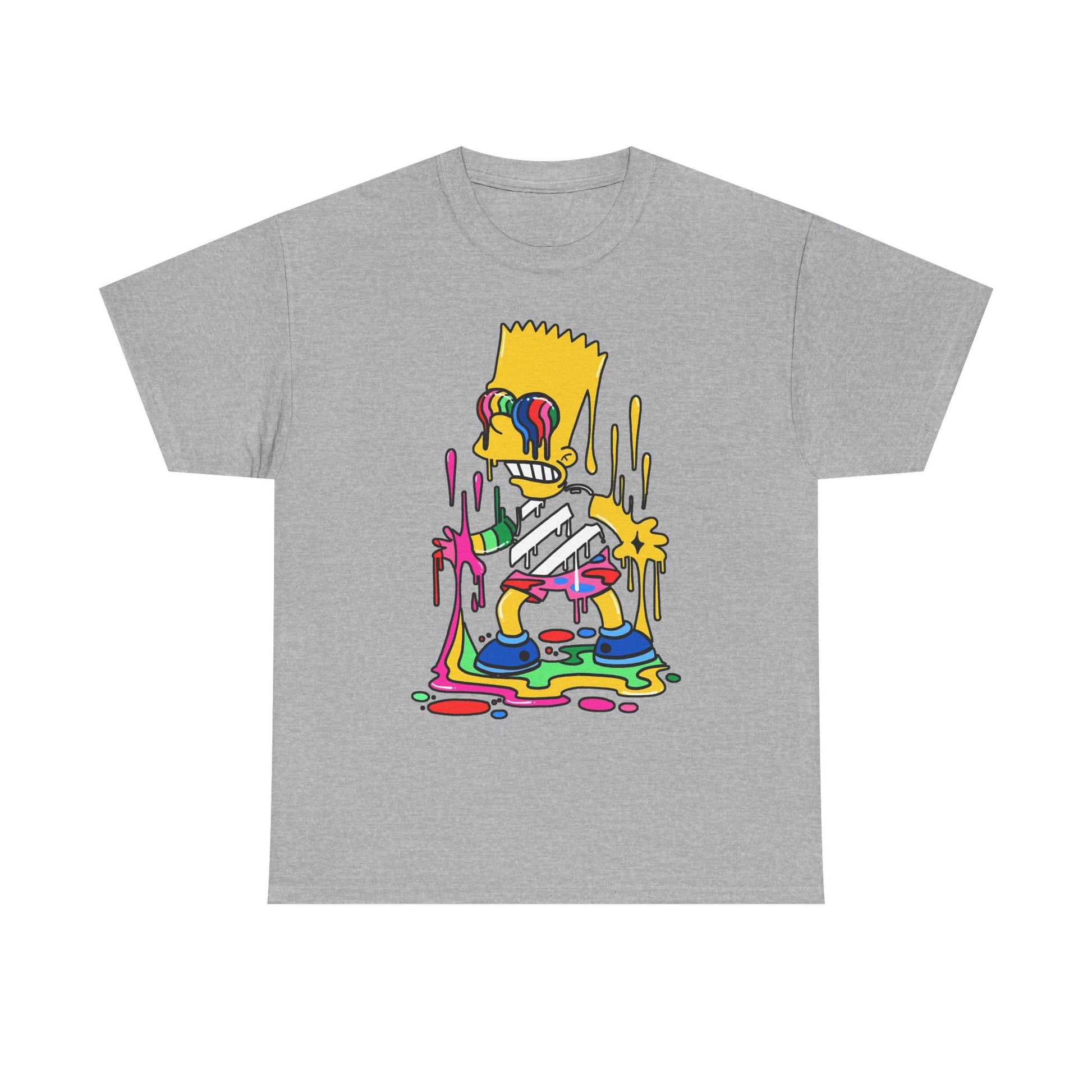 Colorful Bart Simpson Graphic Tee, Unisex Heavy Cotton Tee, Streetwear, Casual Fashion, Birthday Gift, Pop Culture, Cartoon Lover's