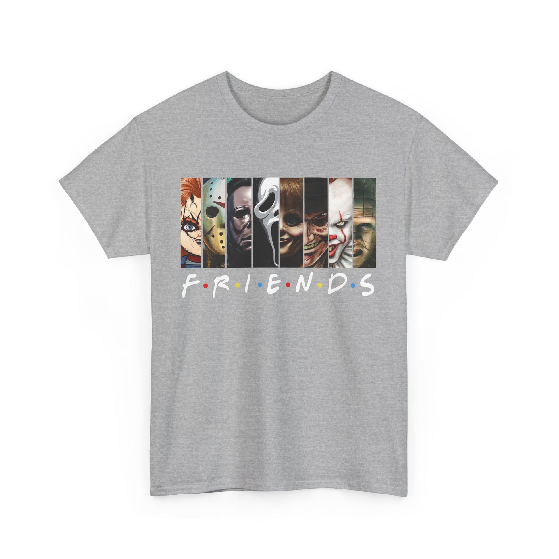 Horror Movie Friends Tee, Unisex Graphic T-Shirt, Halloween Shirt, Movie Lover Gift, Casual Wear, Unique Design