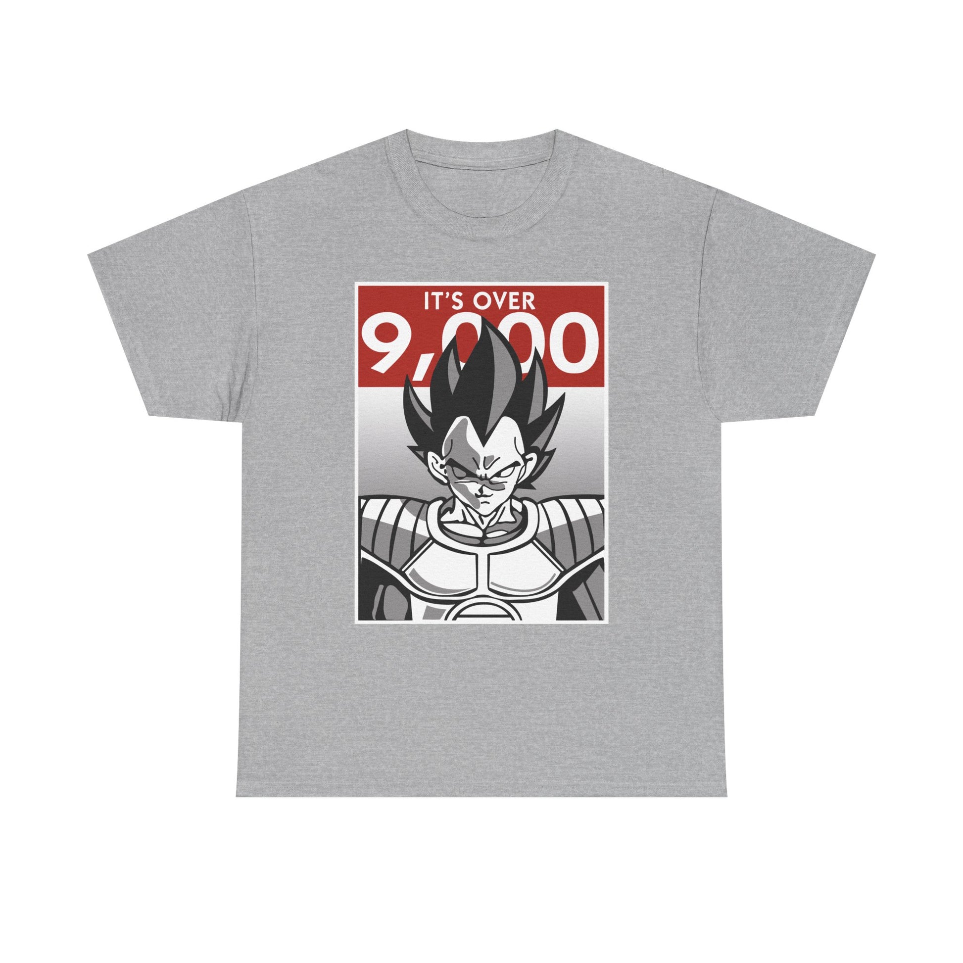 Dragon Ball Z Over 9000 Unisex Heavy Cotton Tee, Anime T-Shirt, Geek Gift, Casual Wear, Birthday Present, Nostalgia Apparel