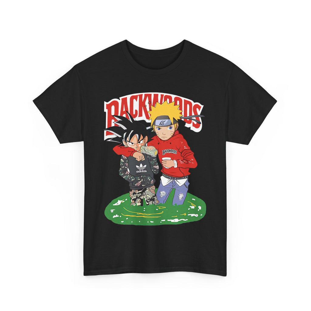 Backwoods Anime Graphic Tee, Retro Cartoon Design T-Shirt, Casual Unisex Fashion, Gift for Anime Lovers, Streetwear Style