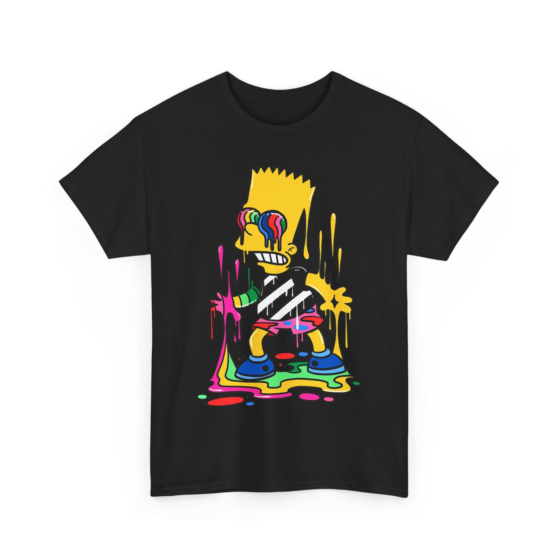Colorful Bart Simpson Graphic Tee, Unisex Heavy Cotton Tee, Streetwear, Casual Fashion, Birthday Gift, Pop Culture, Cartoon Lover's