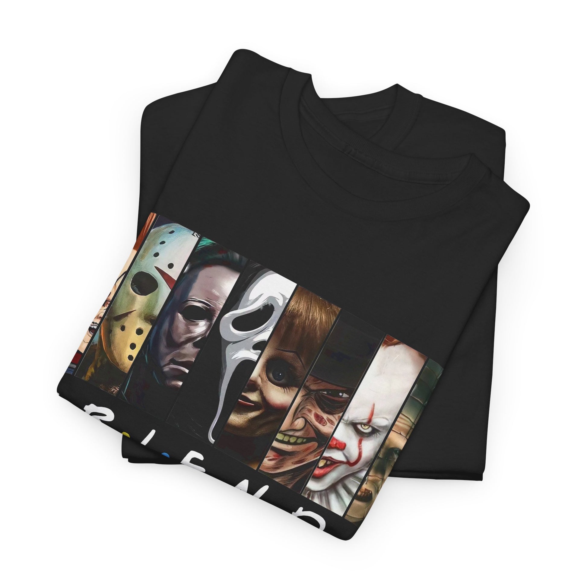 Horror Movie Friends Tee, Unisex Graphic T-Shirt, Halloween Shirt, Movie Lover Gift, Casual Wear, Unique Design